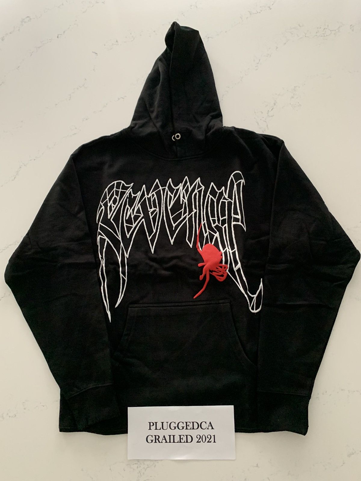 Revenge Revenge Spider Hoodie Black NEW M