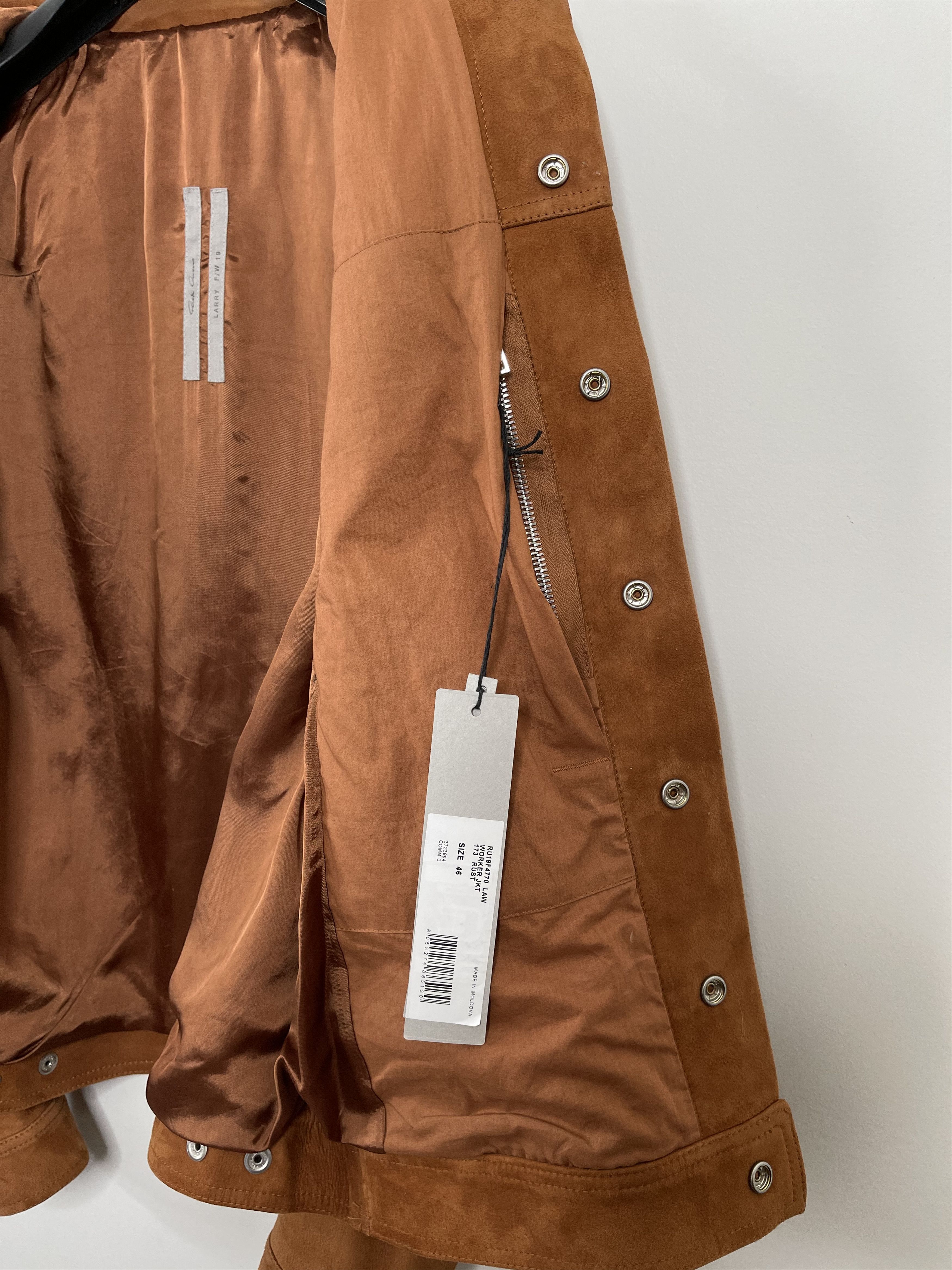Rick Owens Rick Owens Rust Lamb Suede Worker Jacket FW19 Larry Size US S / EU 44-46 / 1 - 11 Thumbnail