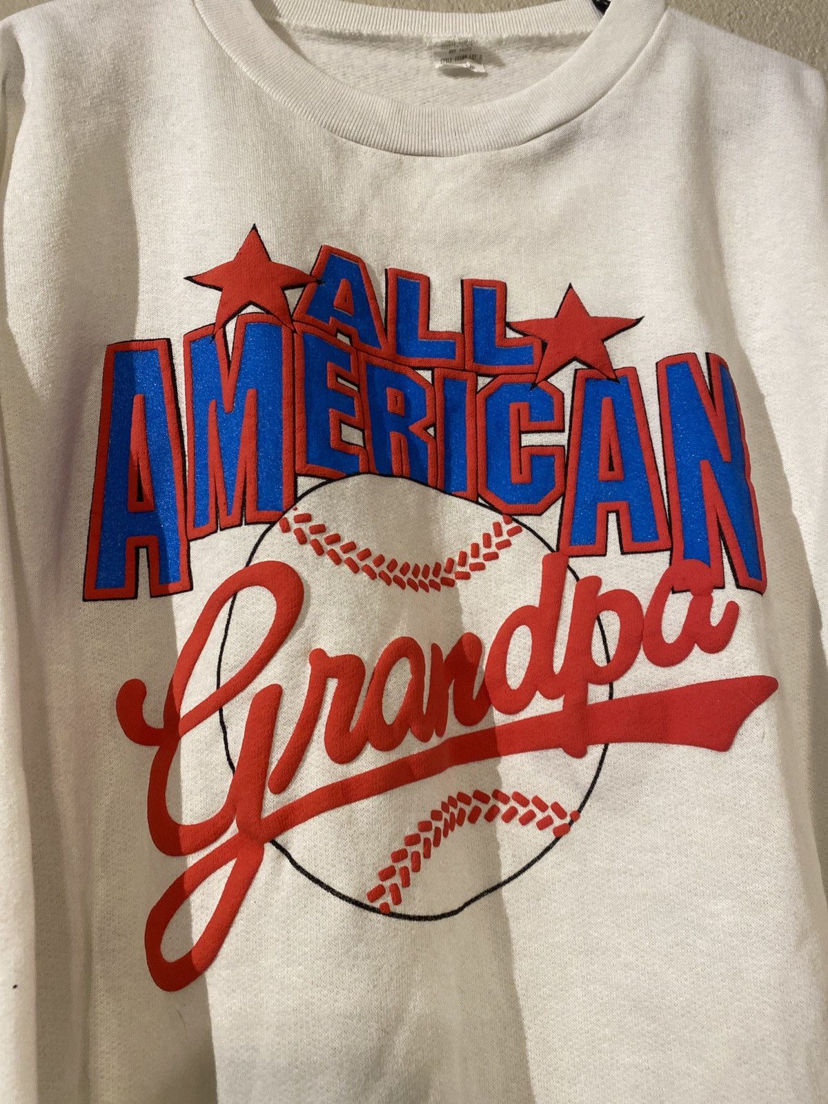 Vintage Vintage 80s All American Grandpa sweatshirt Size US XL / EU 56 / 4 - 2 Thumbnail