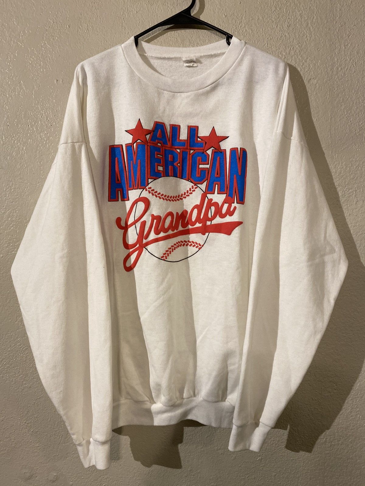 Vintage Vintage 80s All American Grandpa sweatshirt Size US XL / EU 56 / 4 - 1 Thumbnail