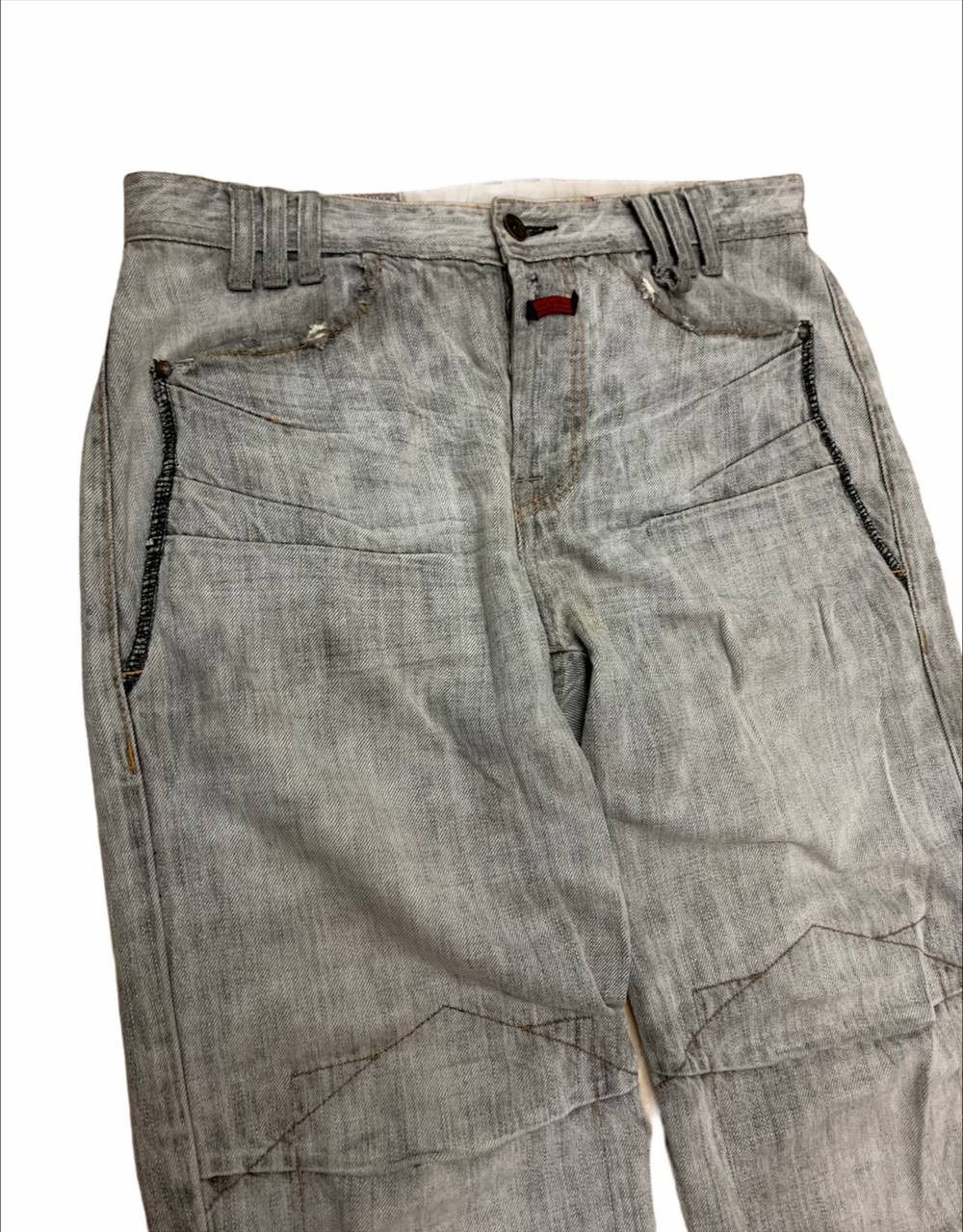 Marithe + Francois Girbaud MF Girbaud Stonewash Denim Button Fly Straight Fit Vintage Size US 32 / EU 48 - 5 Thumbnail