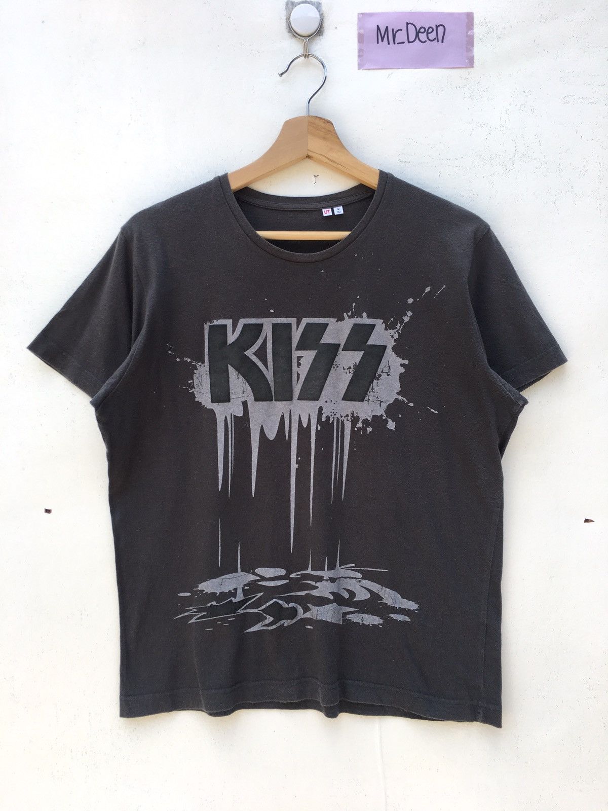 image of Kiss Band Tshirt in Grey, Men's (Size Medium)