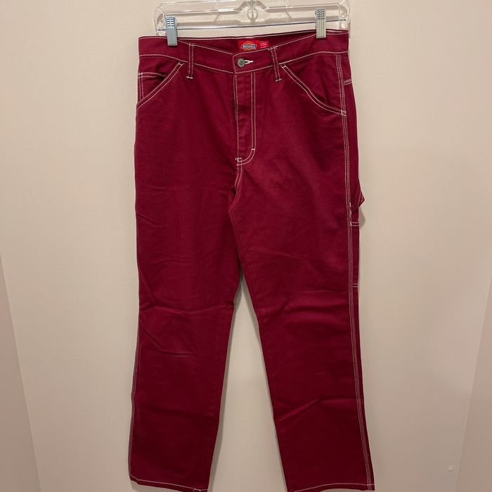 Dickies red/burgundy dickies carpenter pants