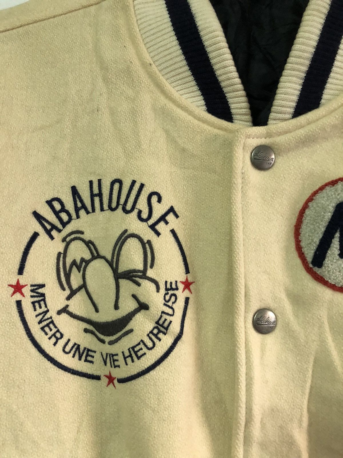 Japanese Brand × Vintage ABAHOUSE Varsity Jacket Leather Japan Size US L / EU 52-54 / 3 - 3 Thumbnail