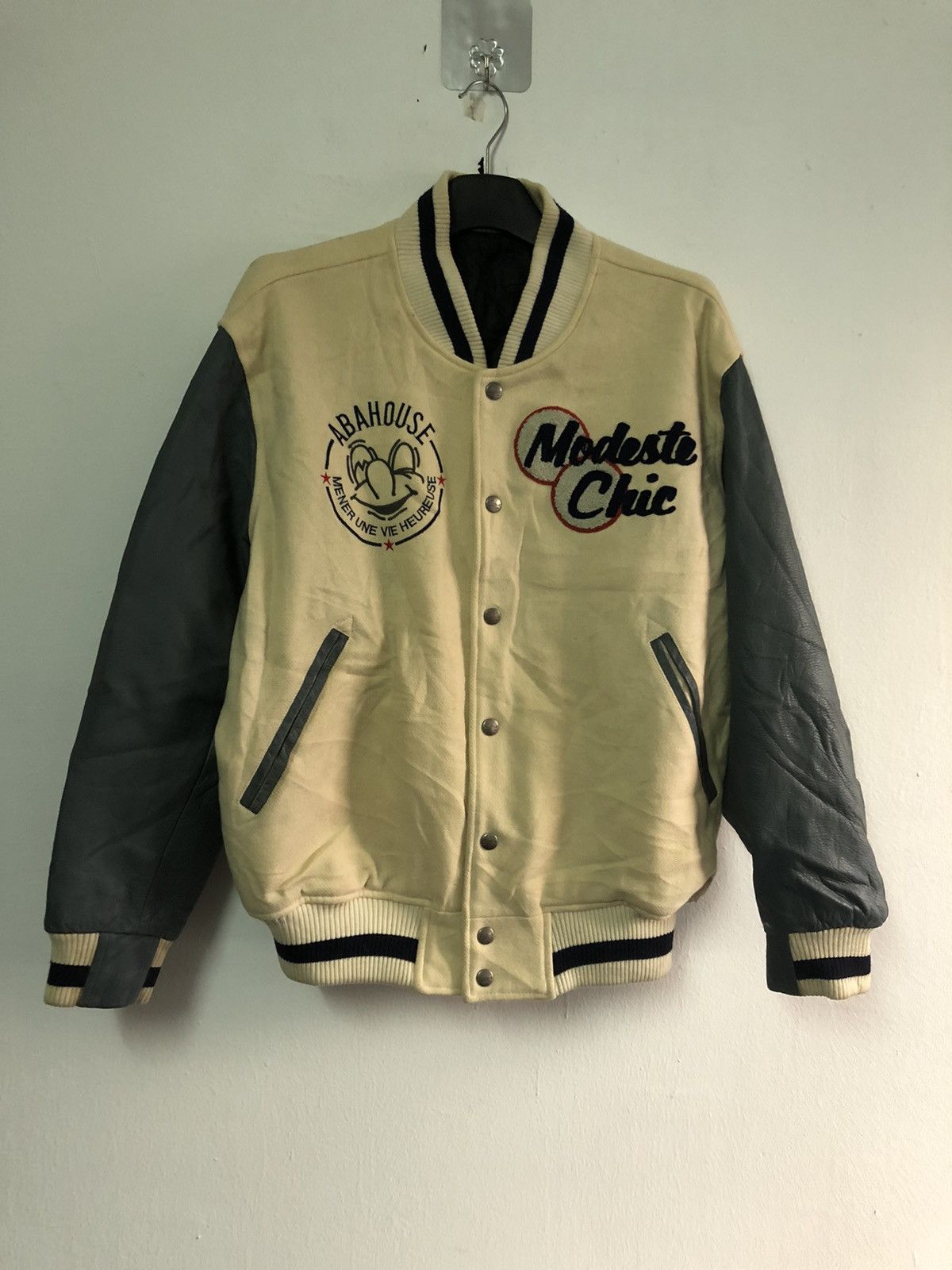 Japanese Brand × Vintage ABAHOUSE Varsity Jacket Leather Japan Size US L / EU 52-54 / 3 - 2 Thumbnail