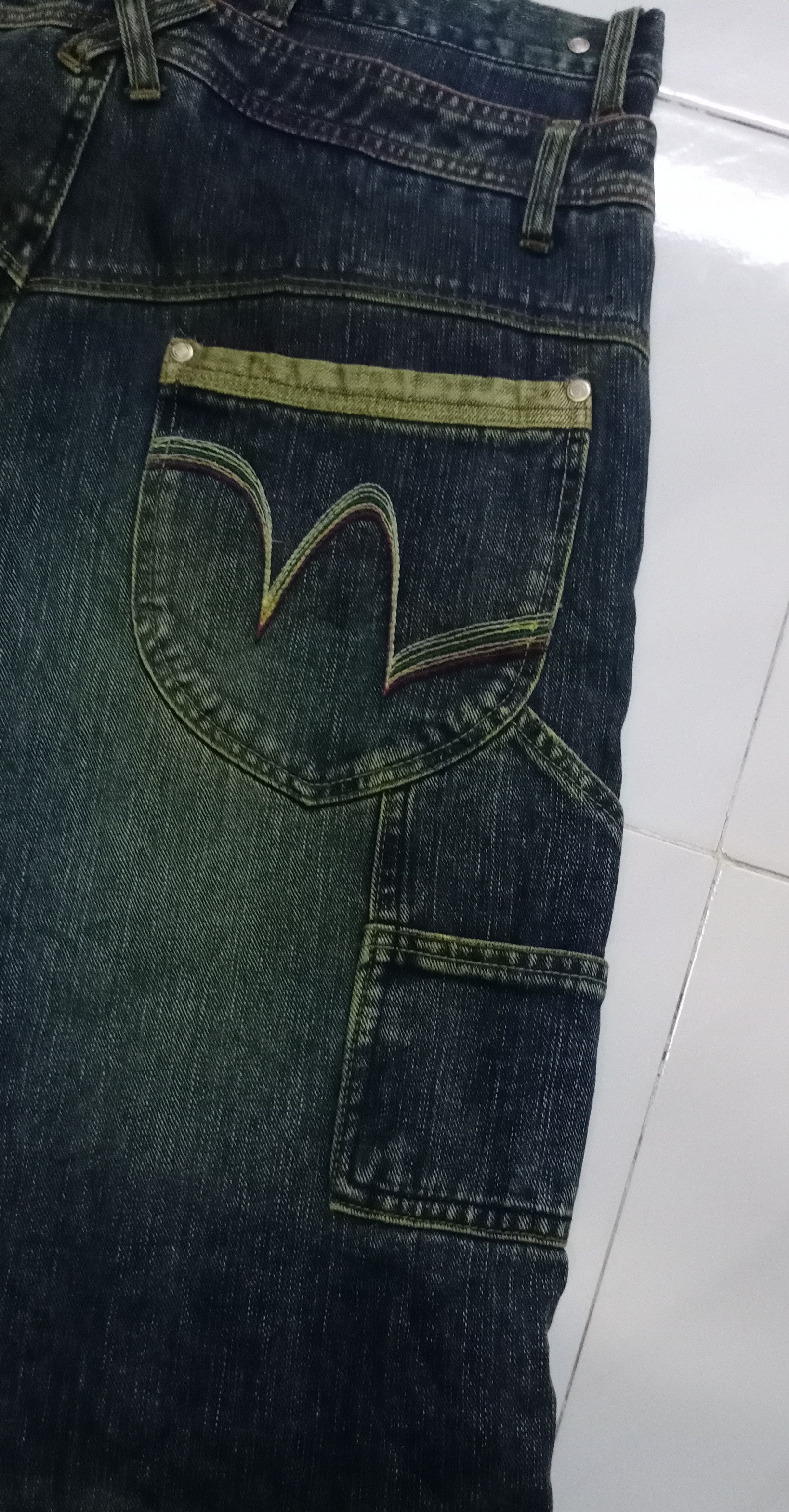 Japanese Brand Distresses Denim Streetwear Double Waist x Exhibitionist Size US 34 / EU 50 - 7 Thumbnail
