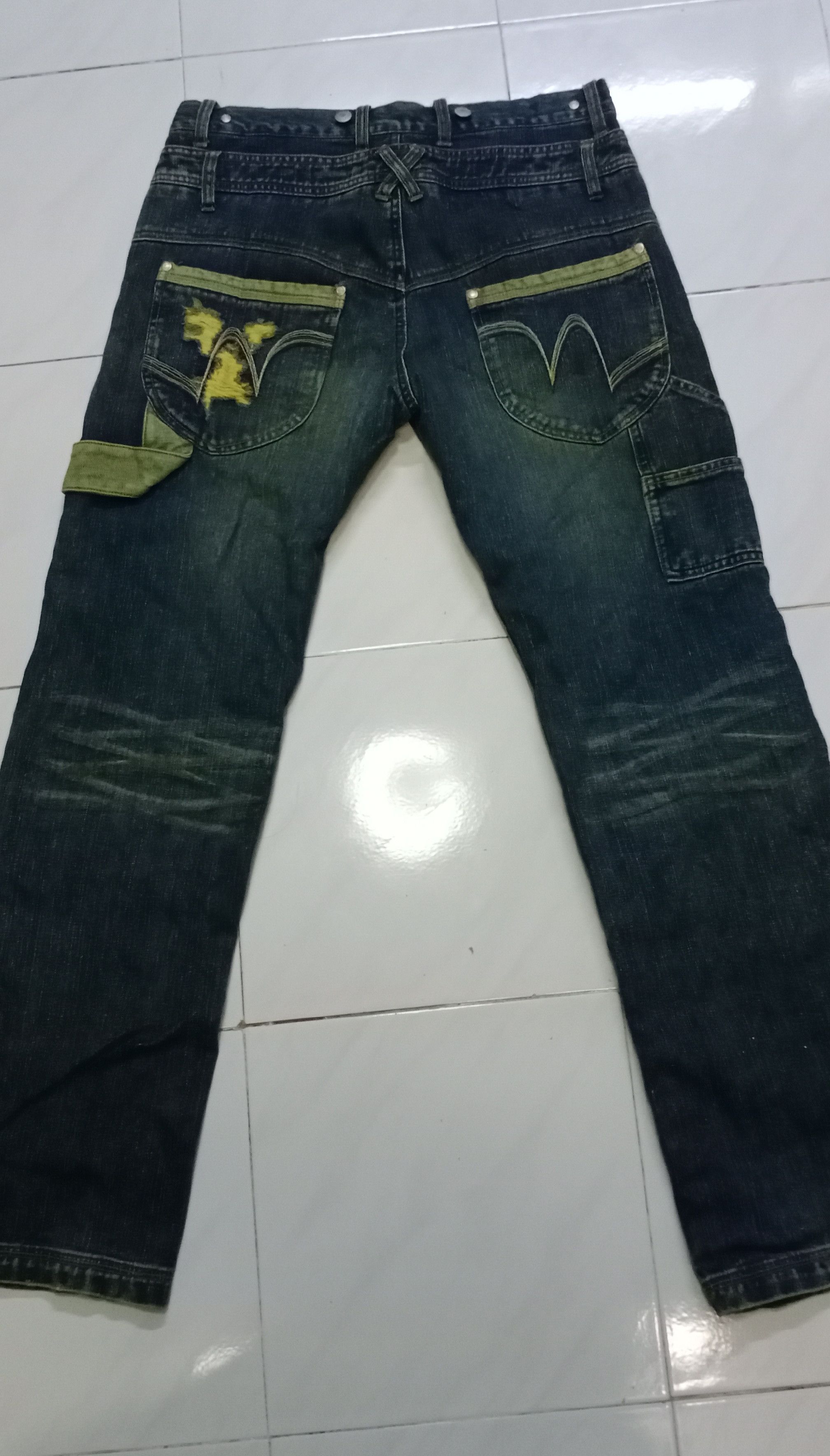 Japanese Brand Distresses Denim Streetwear Double Waist x Exhibitionist Size US 34 / EU 50 - 1 Thumbnail