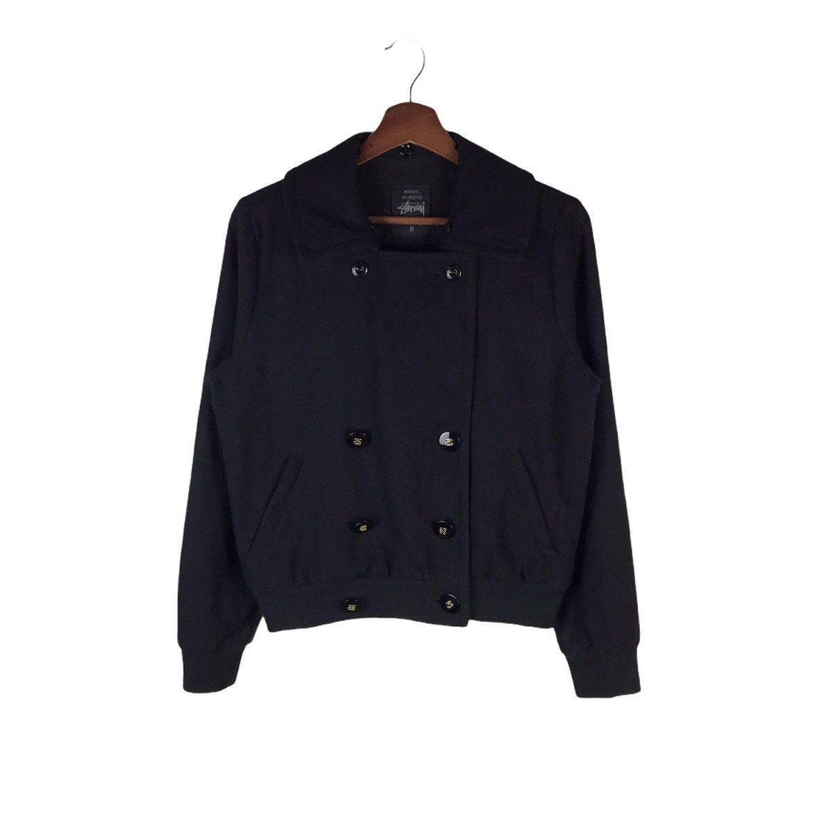 Stussy Vintage Stussy Double Breasted Peacoat Jacket Size US M / EU 48-50 / 2 - 1 Thumbnail
