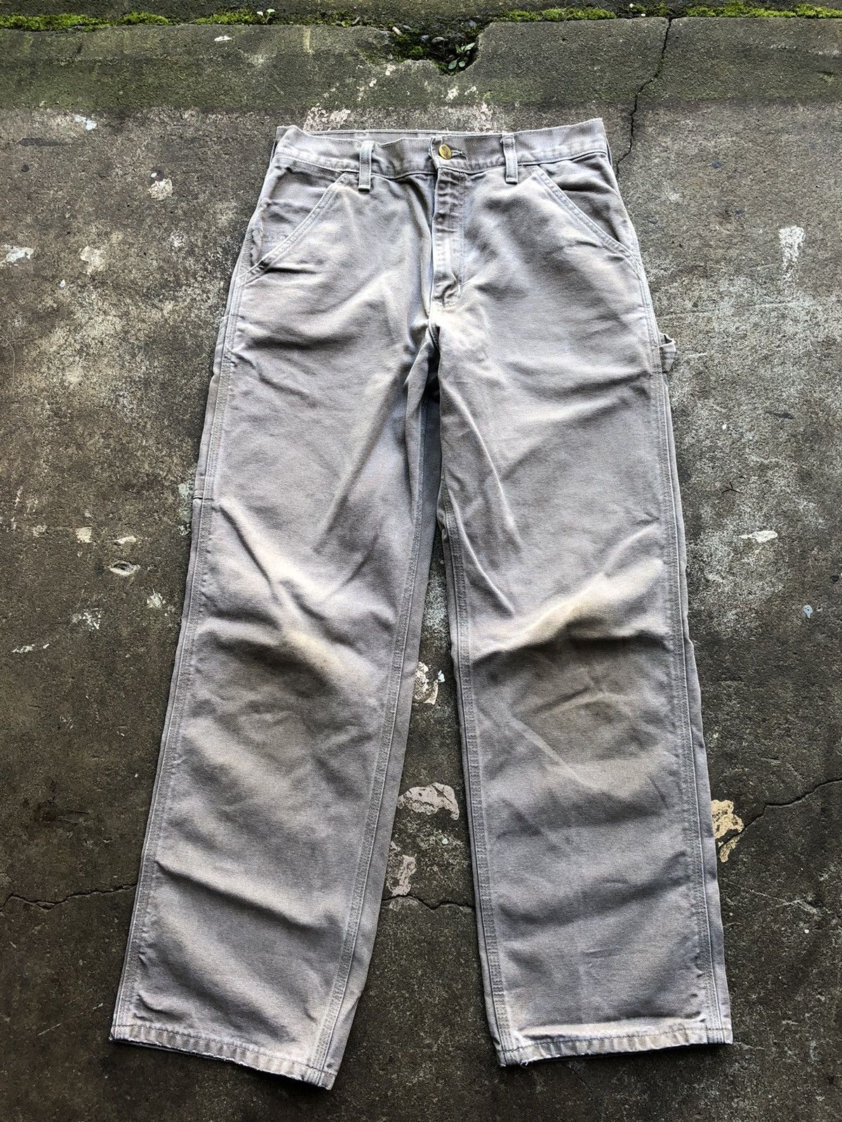 Carhartt Carhartt Work Pants Faded Distressed Size US 30 / EU 46 - 1 Thumbnail
