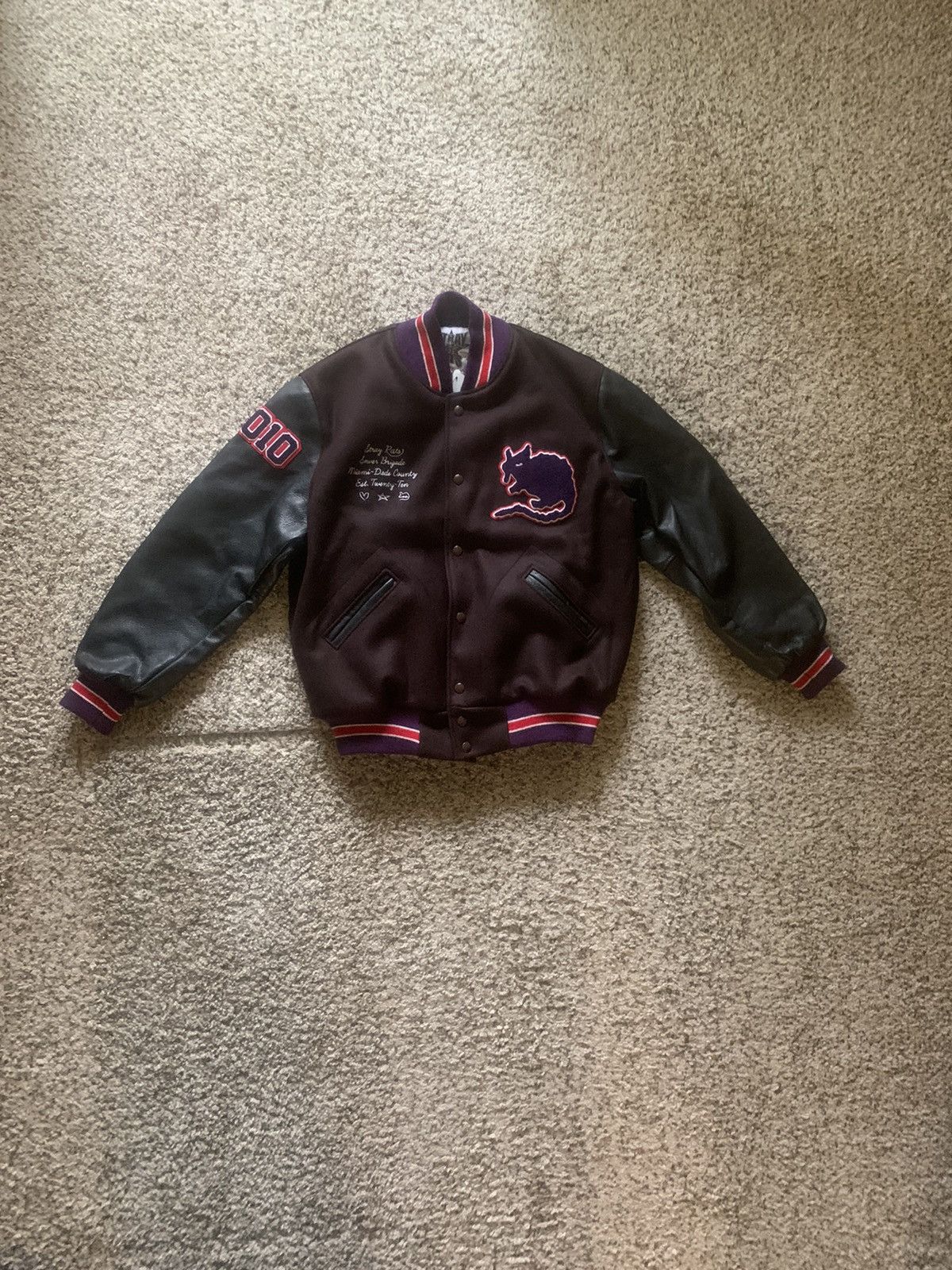 Stray Rats Stray Rats 10 Year Anniversary Varsity Jacket | Grailed