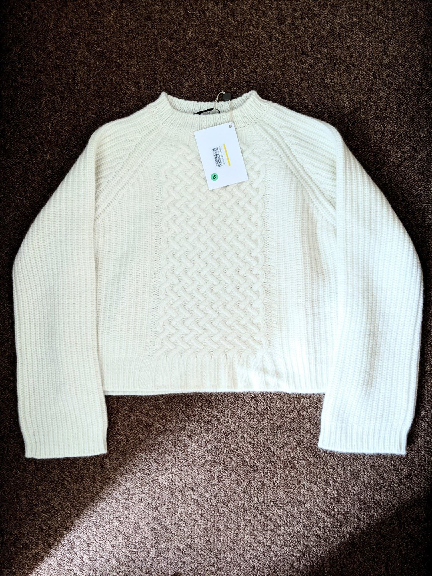 Brand New - Cream Cropped Wool Sweater