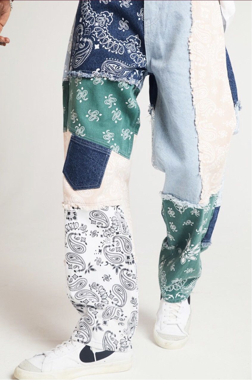 Jaded london-patchwork-jeans - Depop