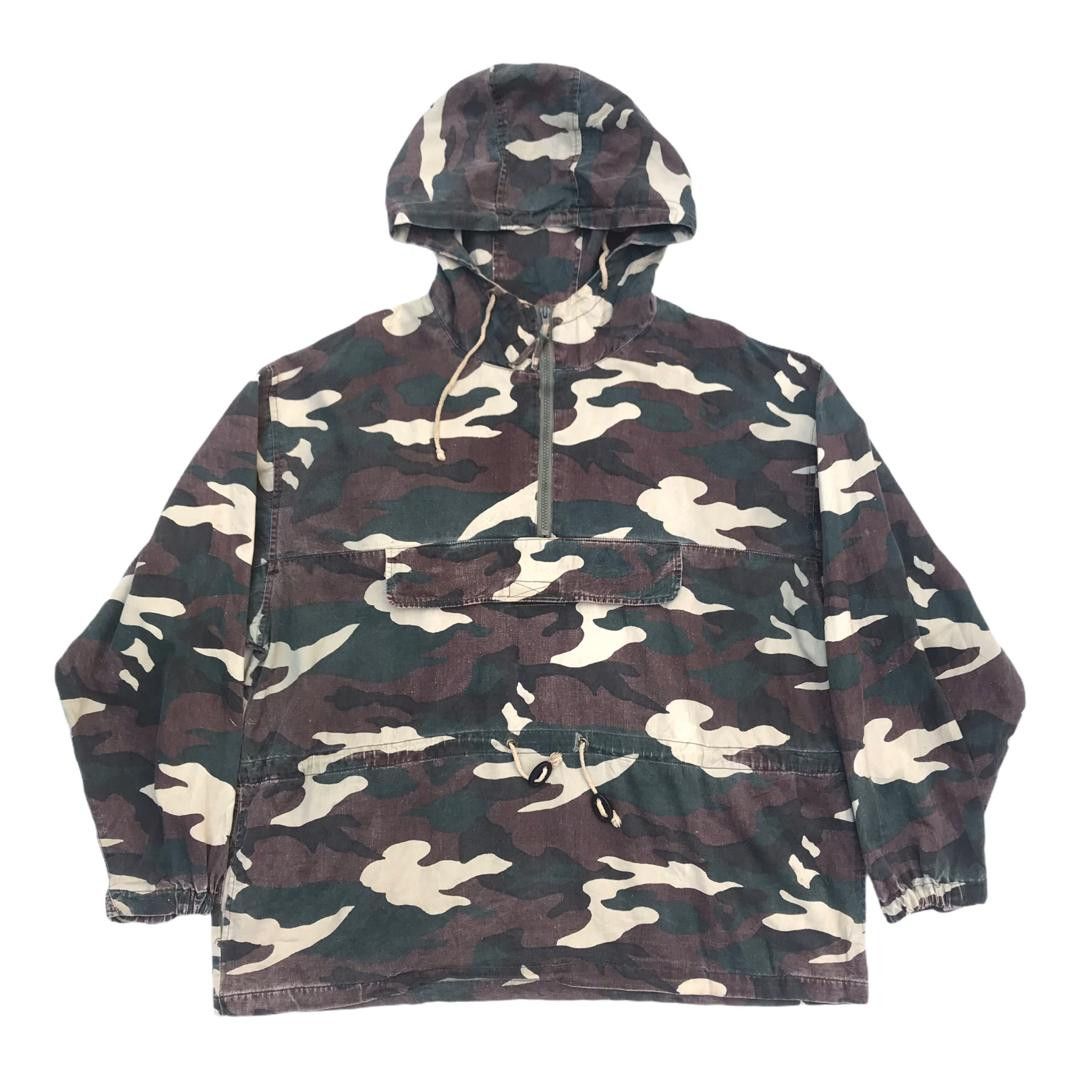 Camo Japanese Brand Camo Half Zipper Jacket Hoodie | Grailed