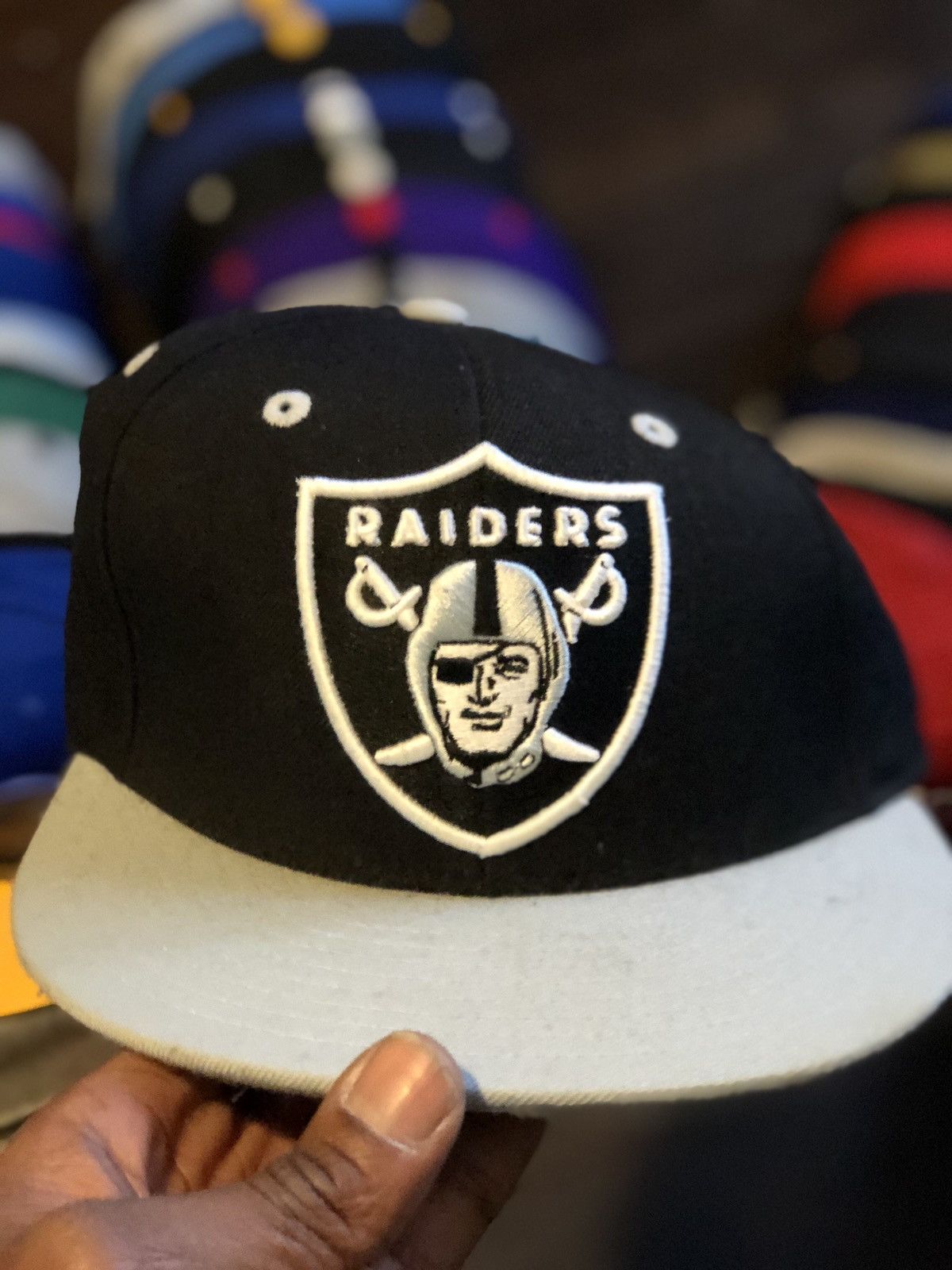 Mitchell and Ness Raiders Fitted (Size 7) Lot (4 Hats)