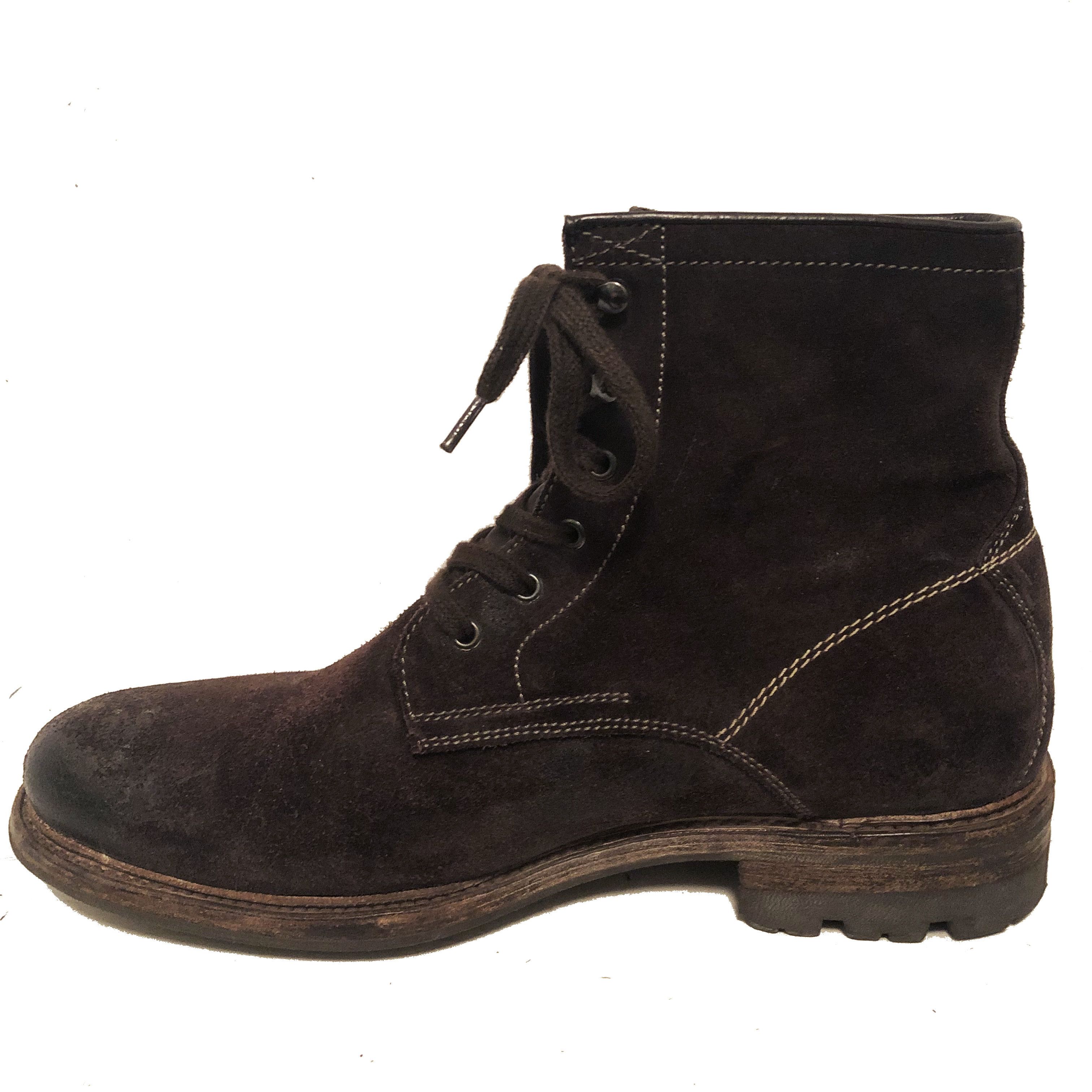 n.d.c. made by hand $595 N.D.C. Men's Distressed Dk Brown Suede Ankle Boots Size US 11 / EU 44 - 4 Thumbnail