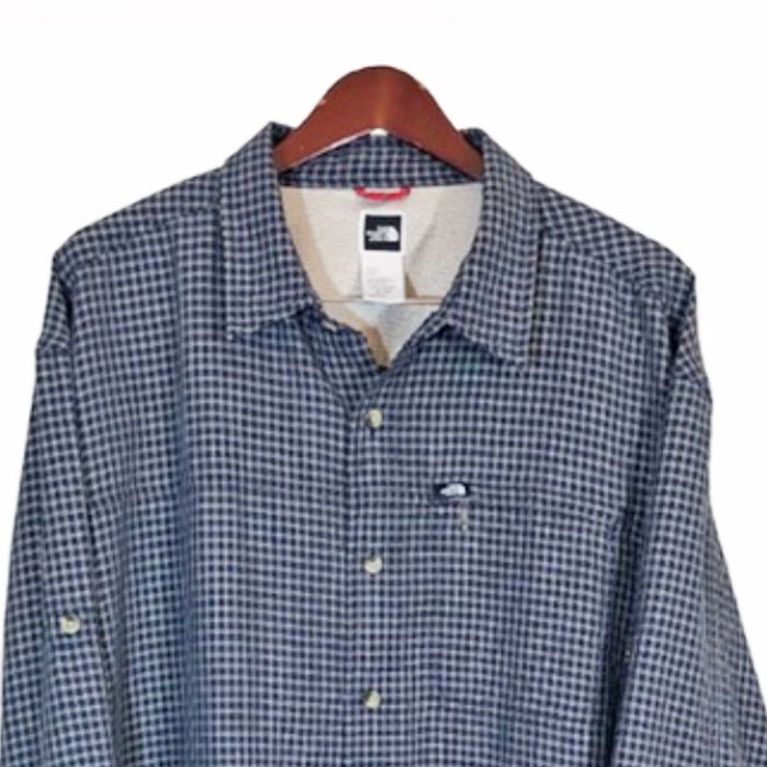 The North Face THE NORTH FACE Blue Plaid Fishing Shirt Men's Size XL