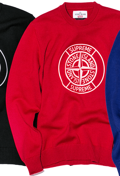 Stone Island Supreme Supreme x Stone Island Reflective Compass Sweater Grailed