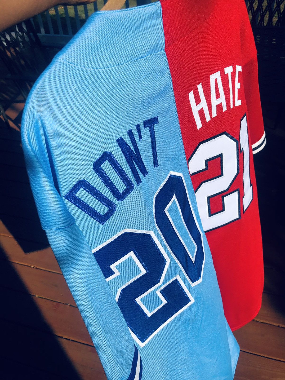 Supreme Don’t Hate Baseball Jersey 2 Tone (Large) SS 2021