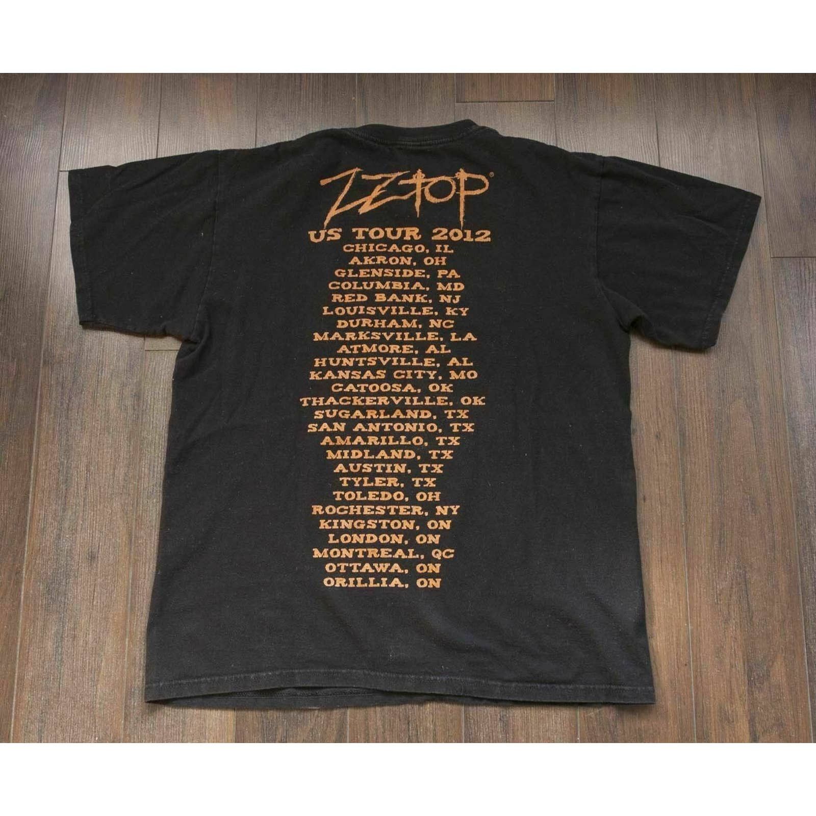 Anvil × Band Tees ZZ Top T Shirt 2012 Tour size M Size US M / EU 48-50 / 2 - 3 Thumbnail