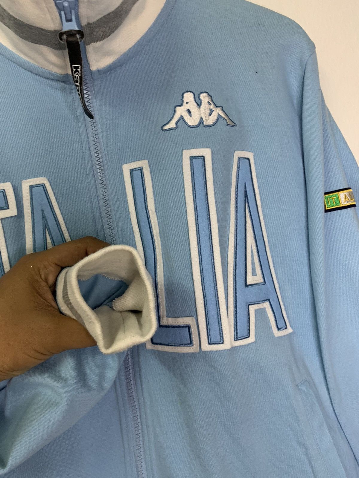 Kappa × Vintage Vintage Kappa Italia Sportswear Blue Sweater L Size US L / EU 52-54 / 3 - 5 Thumbnail