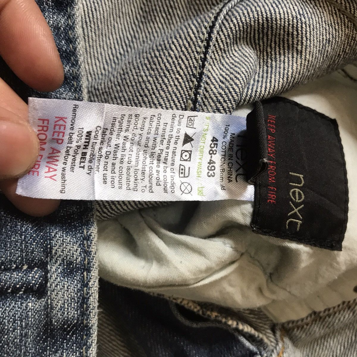 Designer × Japanese Brand × Vintage Japanese brand patchwork fishbone hickory style jeans Size US 29 - 12 Thumbnail