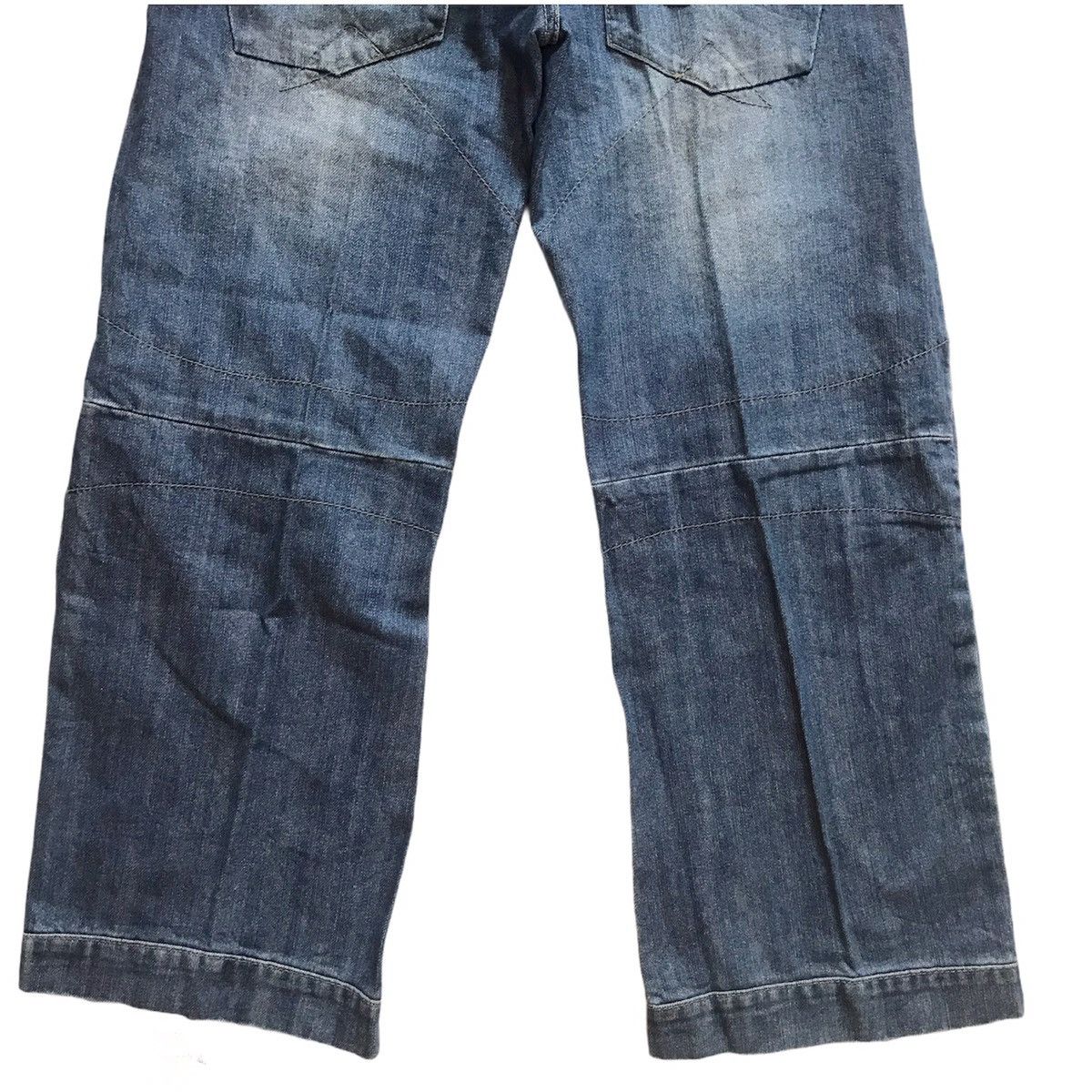 Designer × Japanese Brand × Vintage Japanese brand patchwork fishbone hickory style jeans Size US 29 - 7 Thumbnail