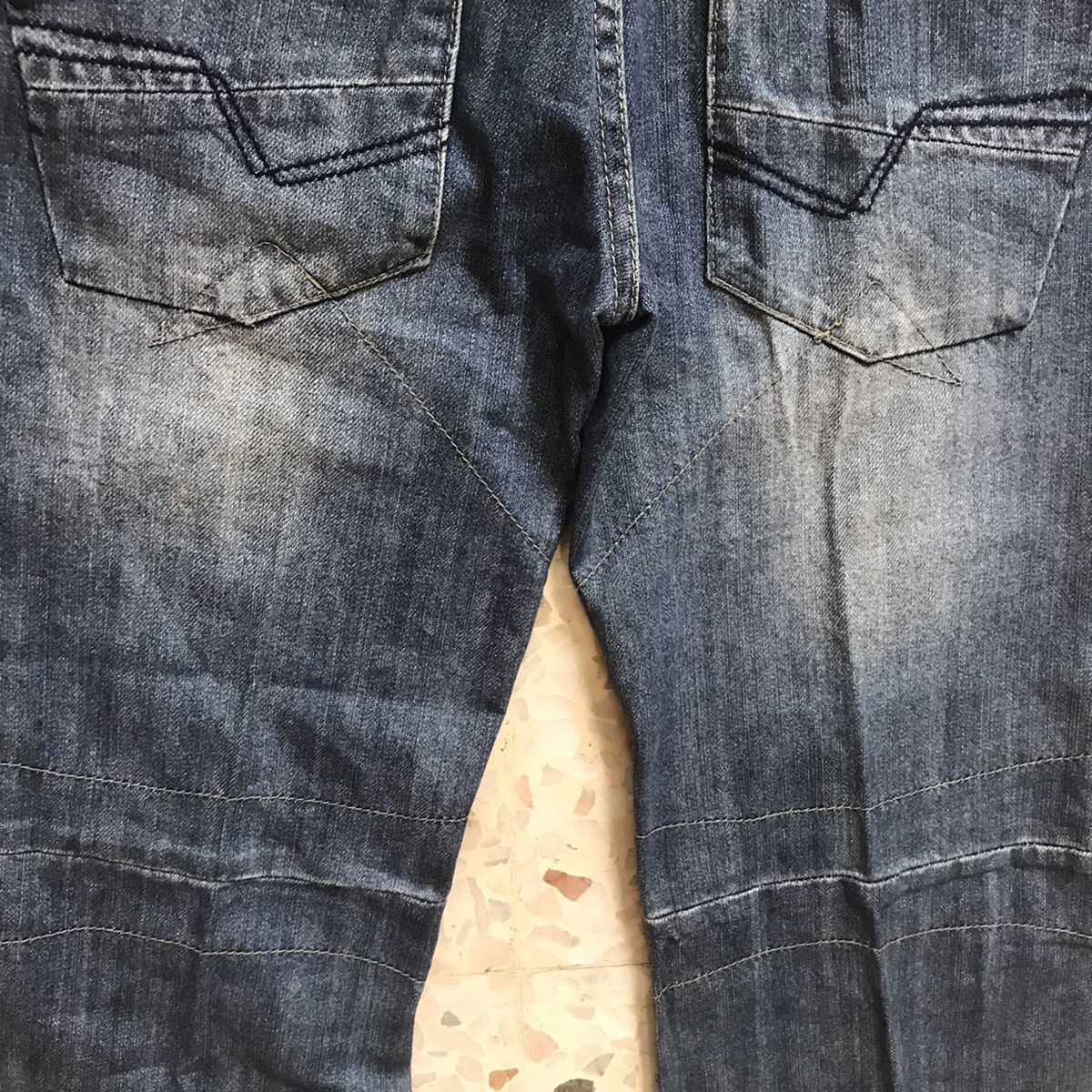 Designer × Japanese Brand × Vintage Japanese brand patchwork fishbone hickory style jeans Size US 29 - 9 Thumbnail