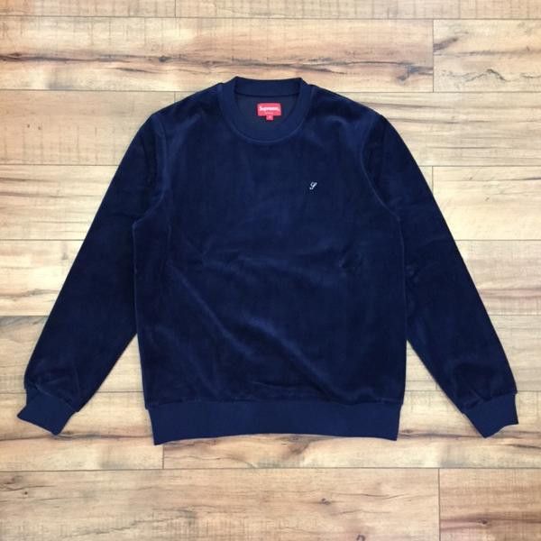 supreme velour crewneck