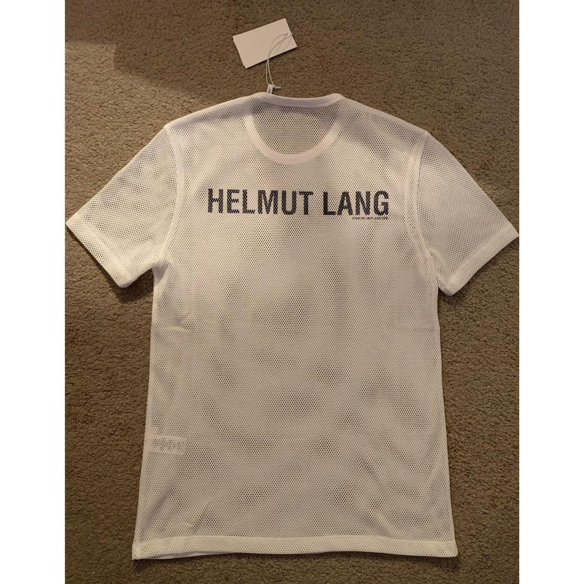 HELMUT LANG LOGO MESH TOP
