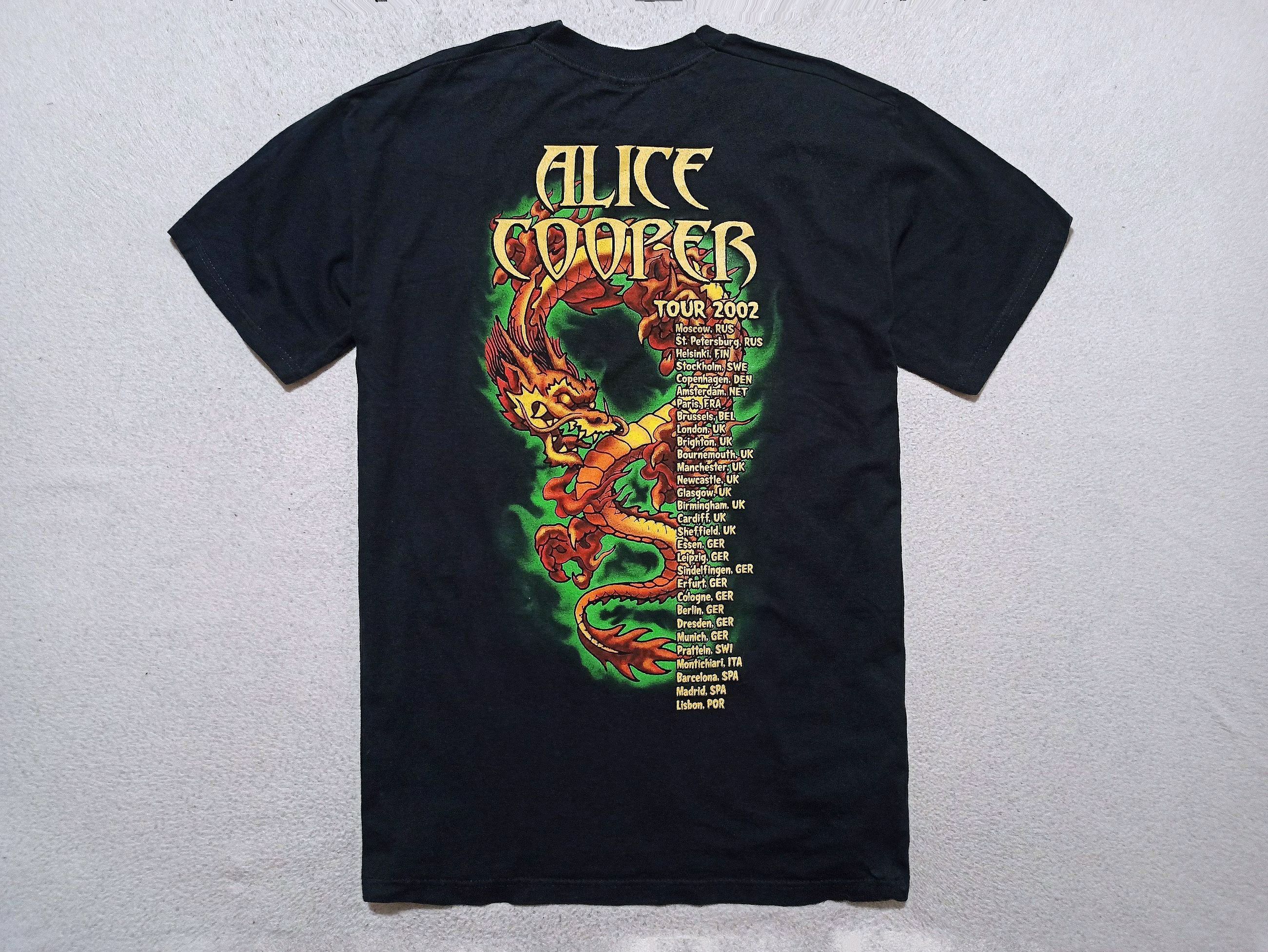 Band Tees × Vintage Alice Cooper European Tour 2002 T Shirt Size US L / EU 52-54 / 3 - 4 Thumbnail