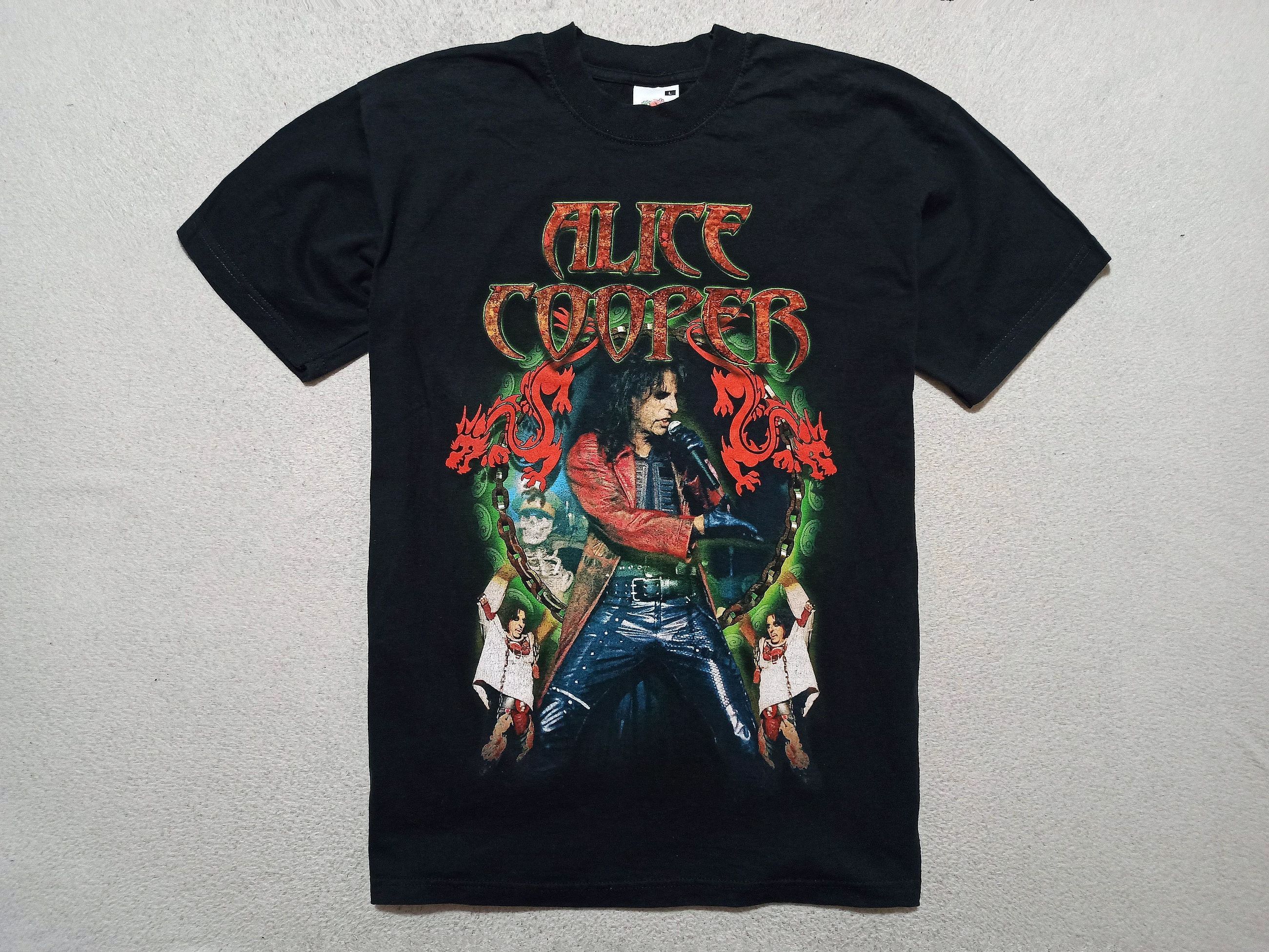 Band Tees × Vintage Alice Cooper European Tour 2002 T Shirt Size US L / EU 52-54 / 3 - 1 Thumbnail