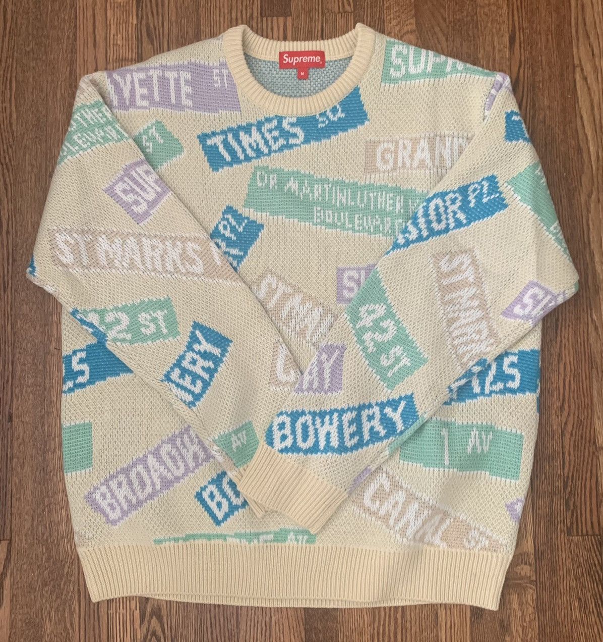 Supreme Supreme Street Signs Sweater | Grailed