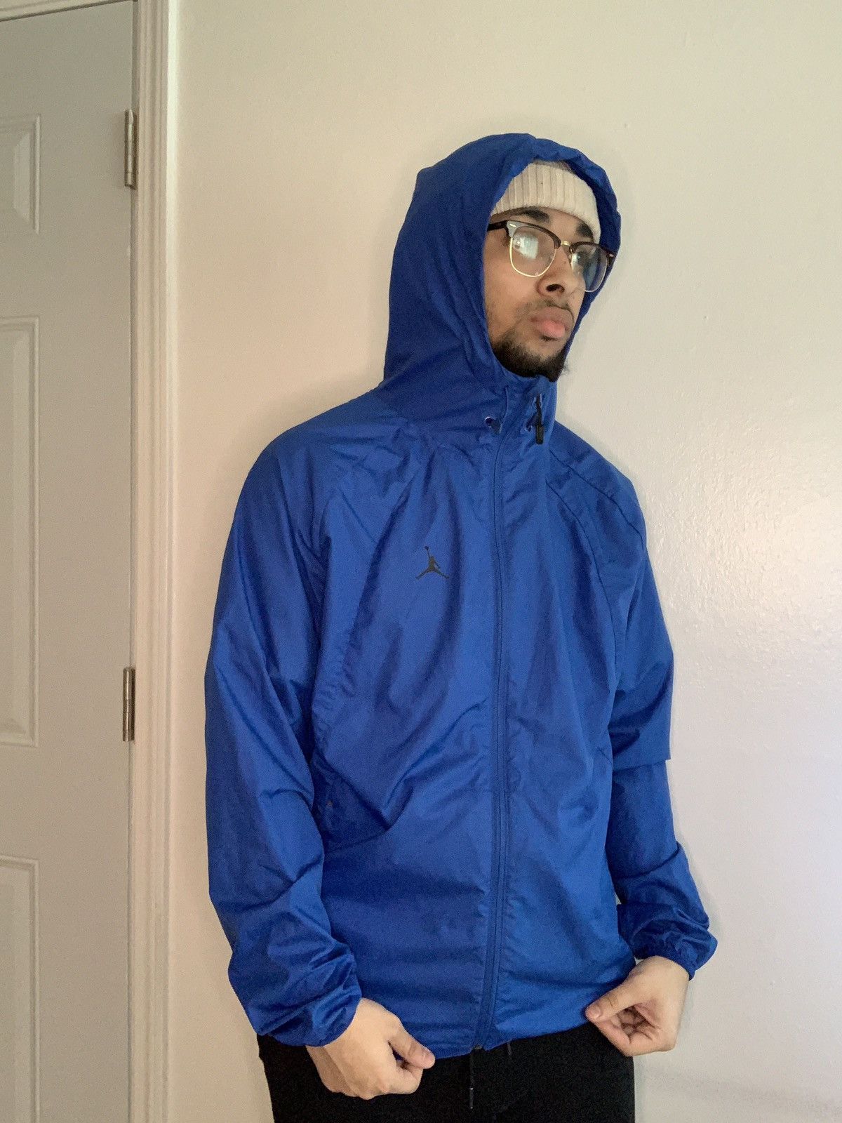 Jordan windbreaker blue on sale