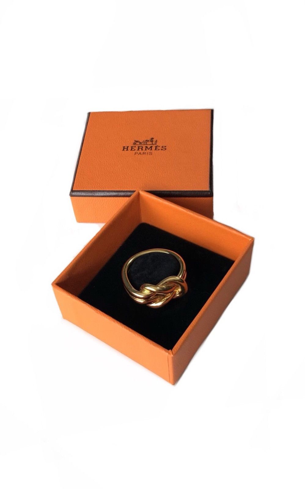 Hermès Gold Scarf Ring