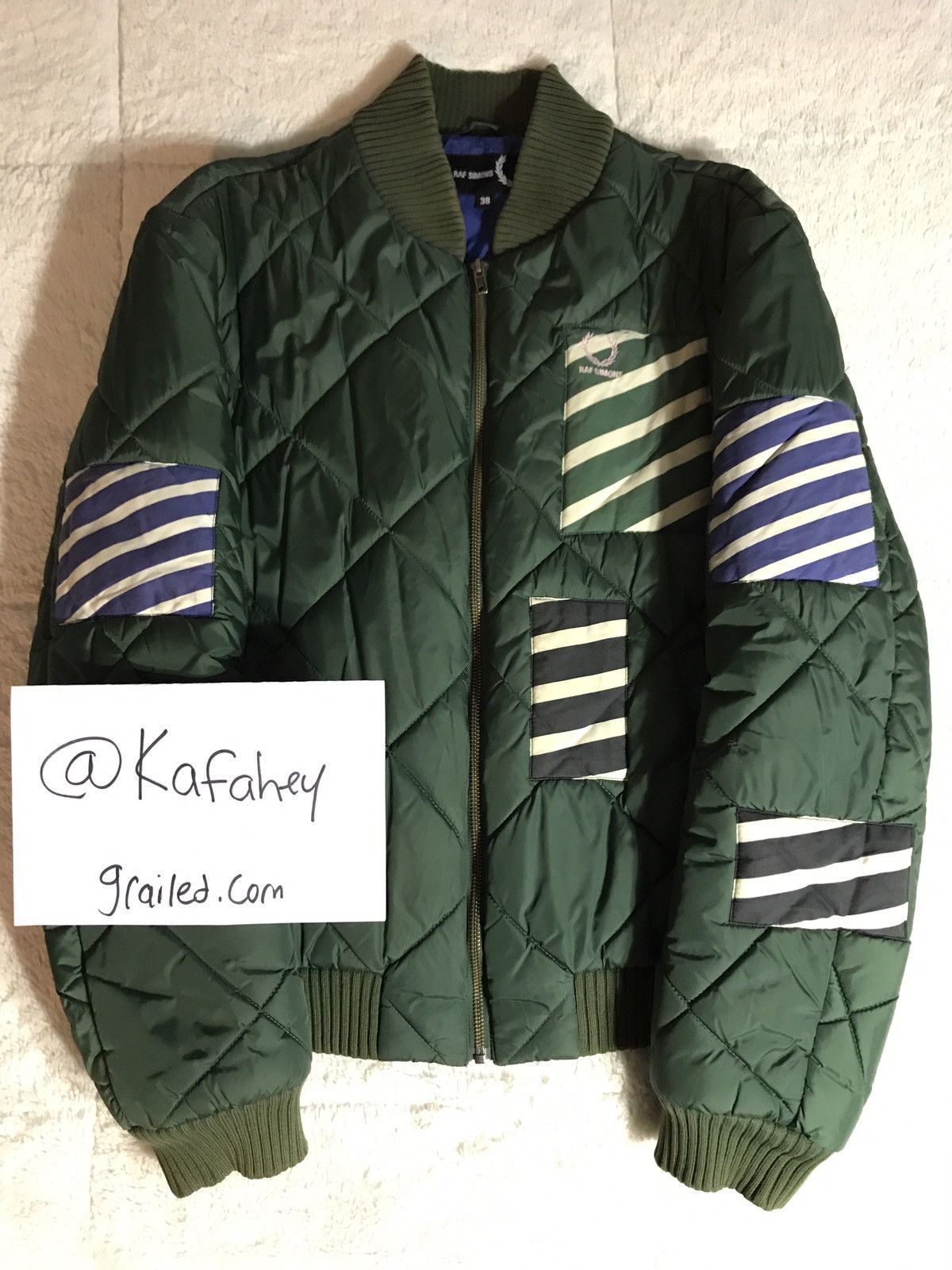Fred Perry × Raf Simons Raf Simons x Fredy Perry Patchwork Bomber ...
