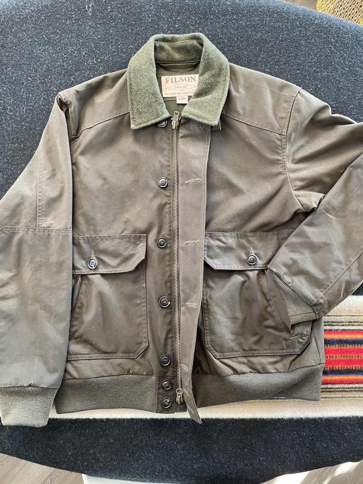 Filson ranger oil cloth bomber hotsell