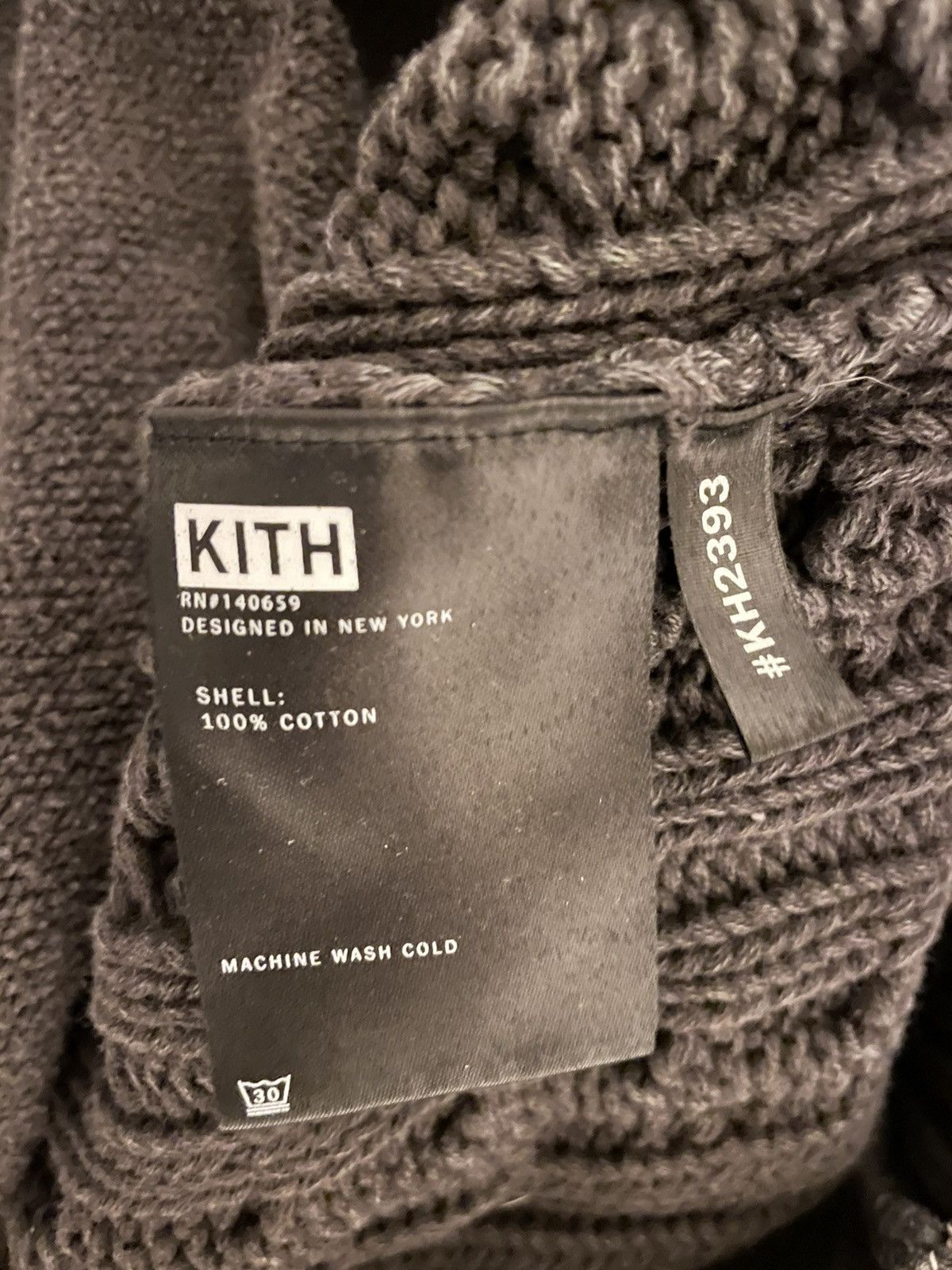 Kith KITH COMBO KNIT CREWNECK BLACK Grailed