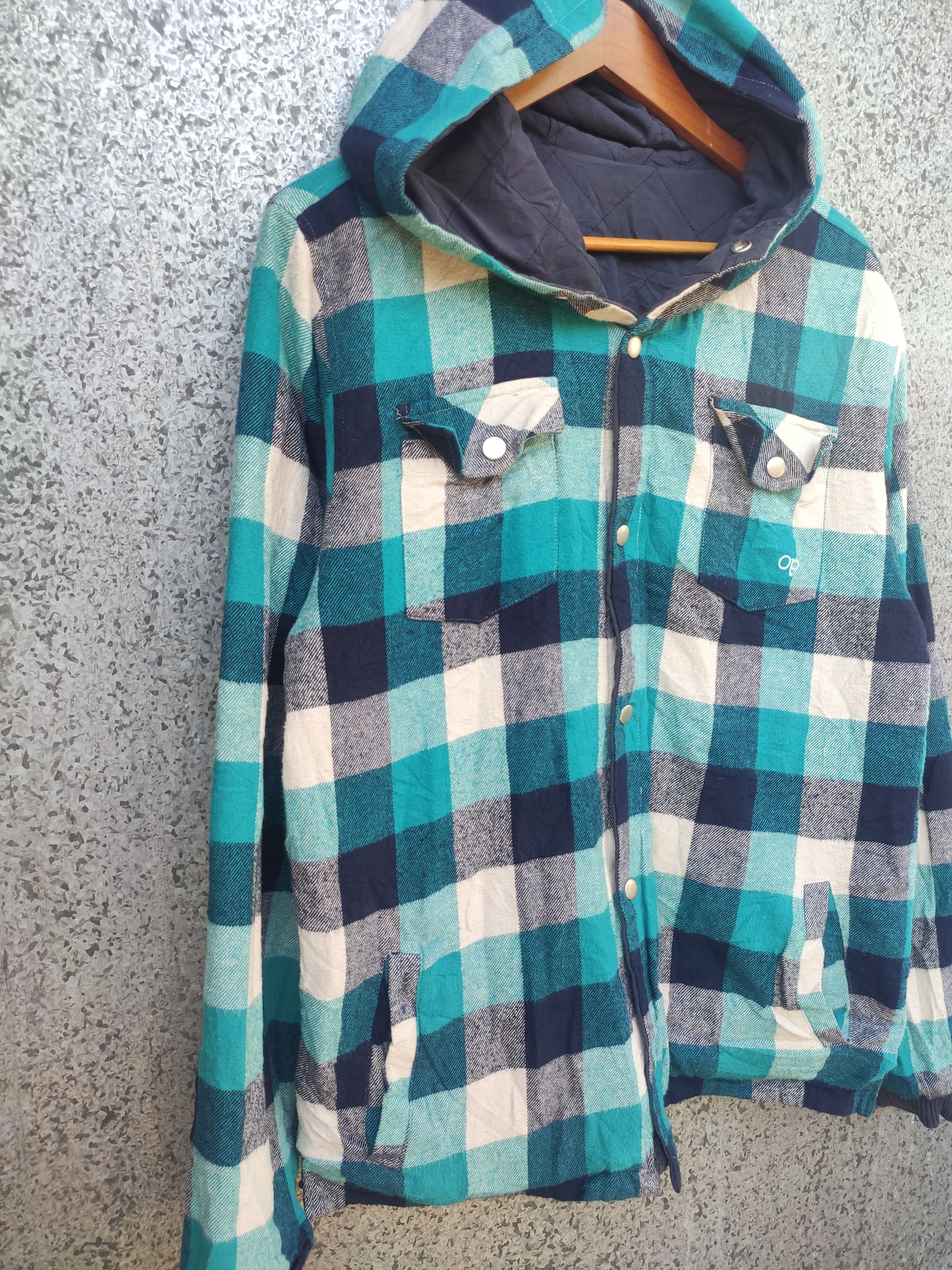 Flannel Vintage Ocean Pacific jacket flannel reversible Hoodies Size US M / EU 48-50 / 2 - 3 Thumbnail