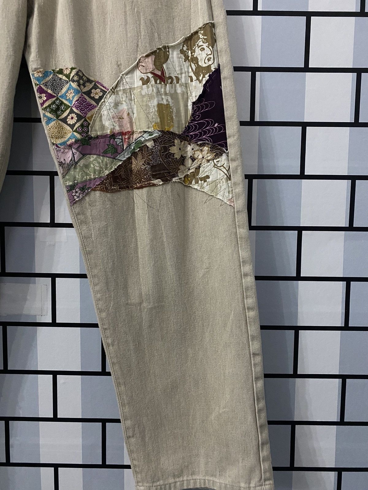 Japanese Brand Karl Helmut Rare Design Patchwork Denim Size US 31 - 4 Thumbnail