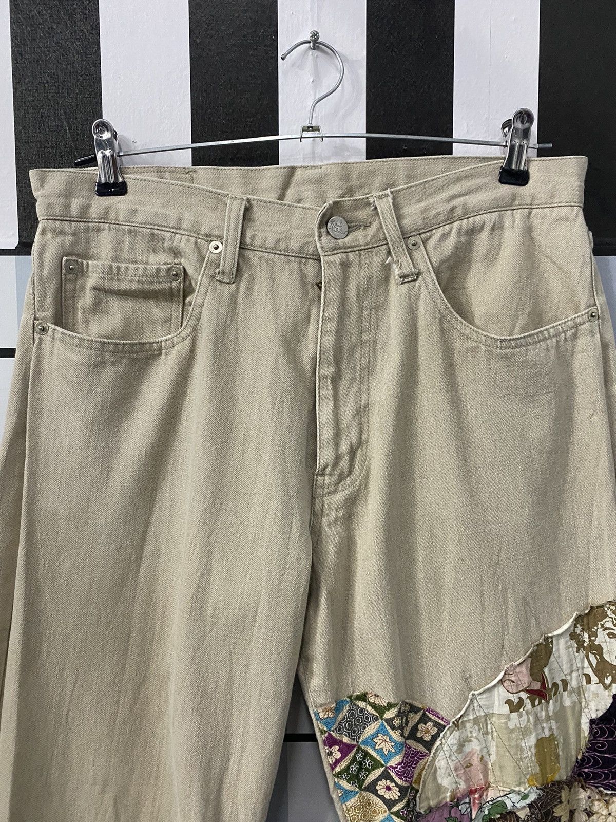 Japanese Brand Karl Helmut Rare Design Patchwork Denim Size US 31 - 5 Thumbnail