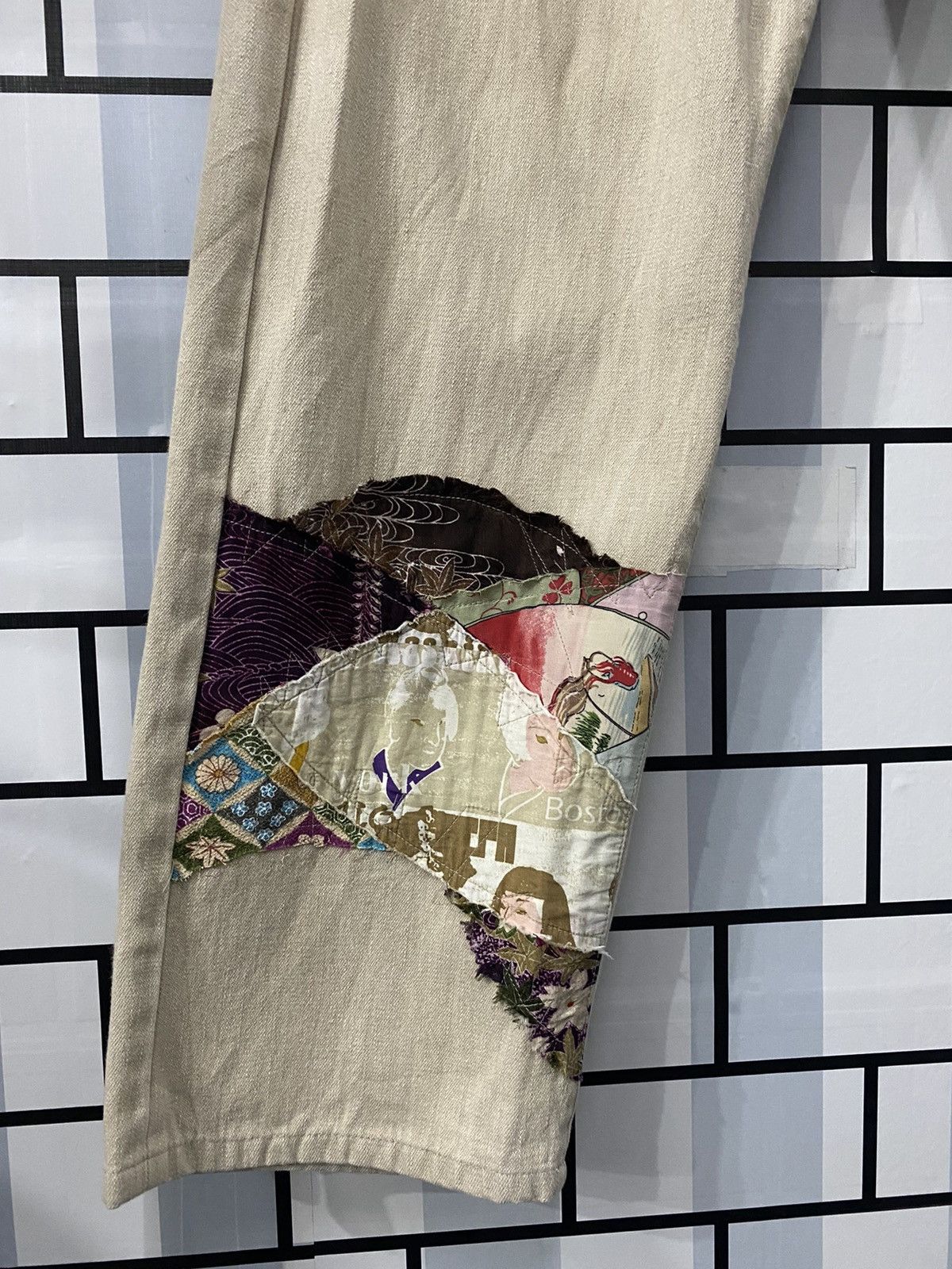 Japanese Brand Karl Helmut Rare Design Patchwork Denim Size US 31 - 3 Thumbnail