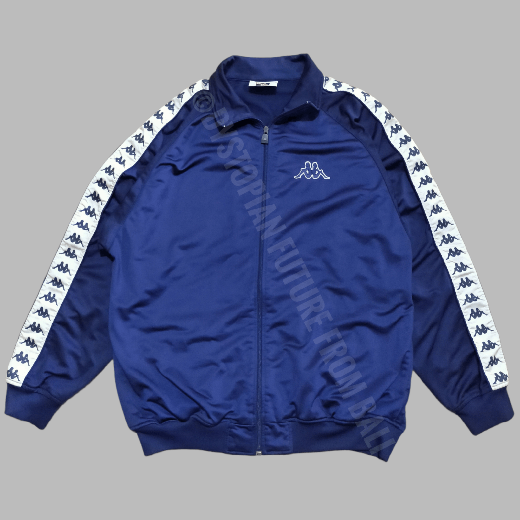 Kappa × Vintage Vintage Navy/White Side Taped Track Jacket Size US XL / EU 56 / 4 - 1 Thumbnail