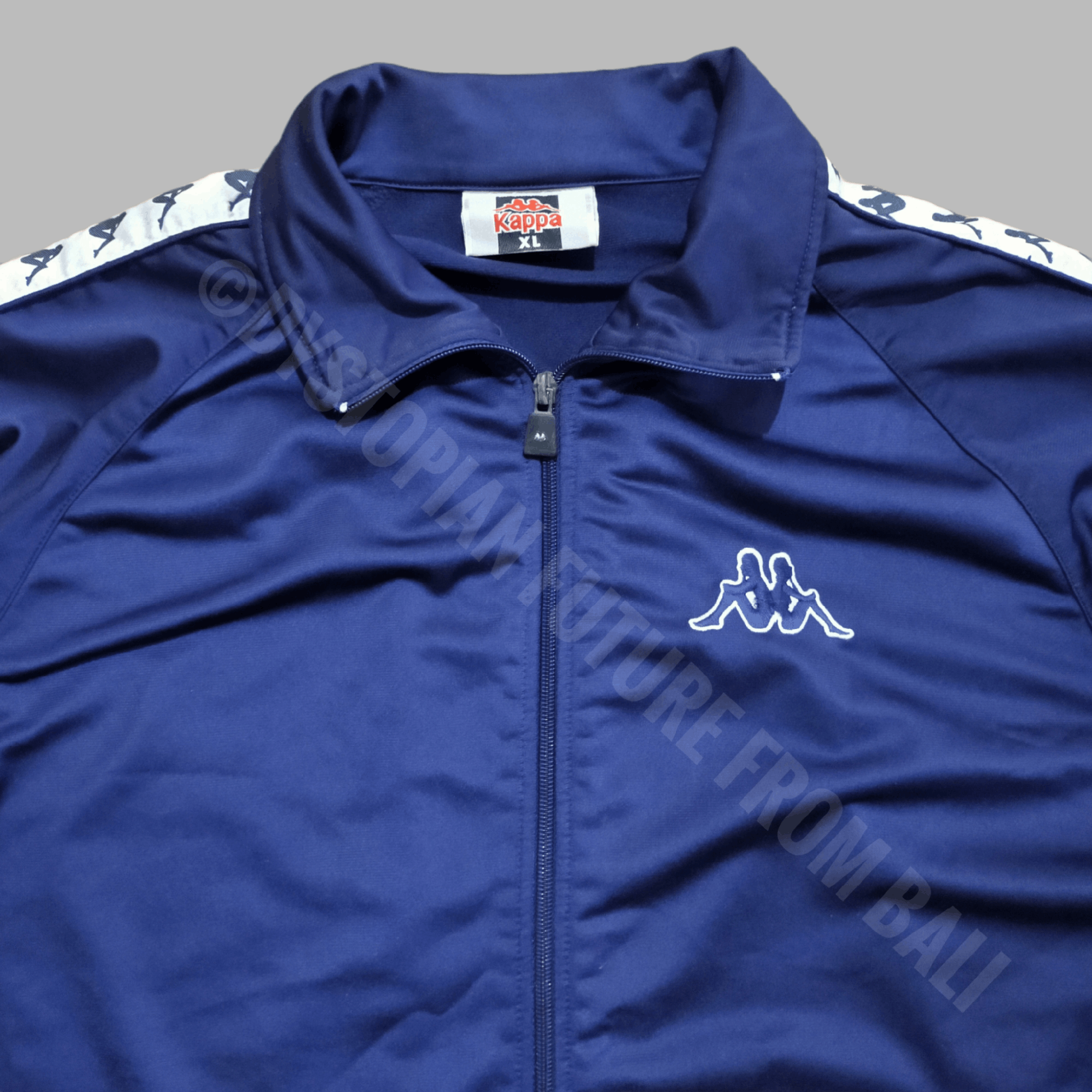 Kappa × Vintage Vintage Navy/White Side Taped Track Jacket Size US XL / EU 56 / 4 - 3 Thumbnail