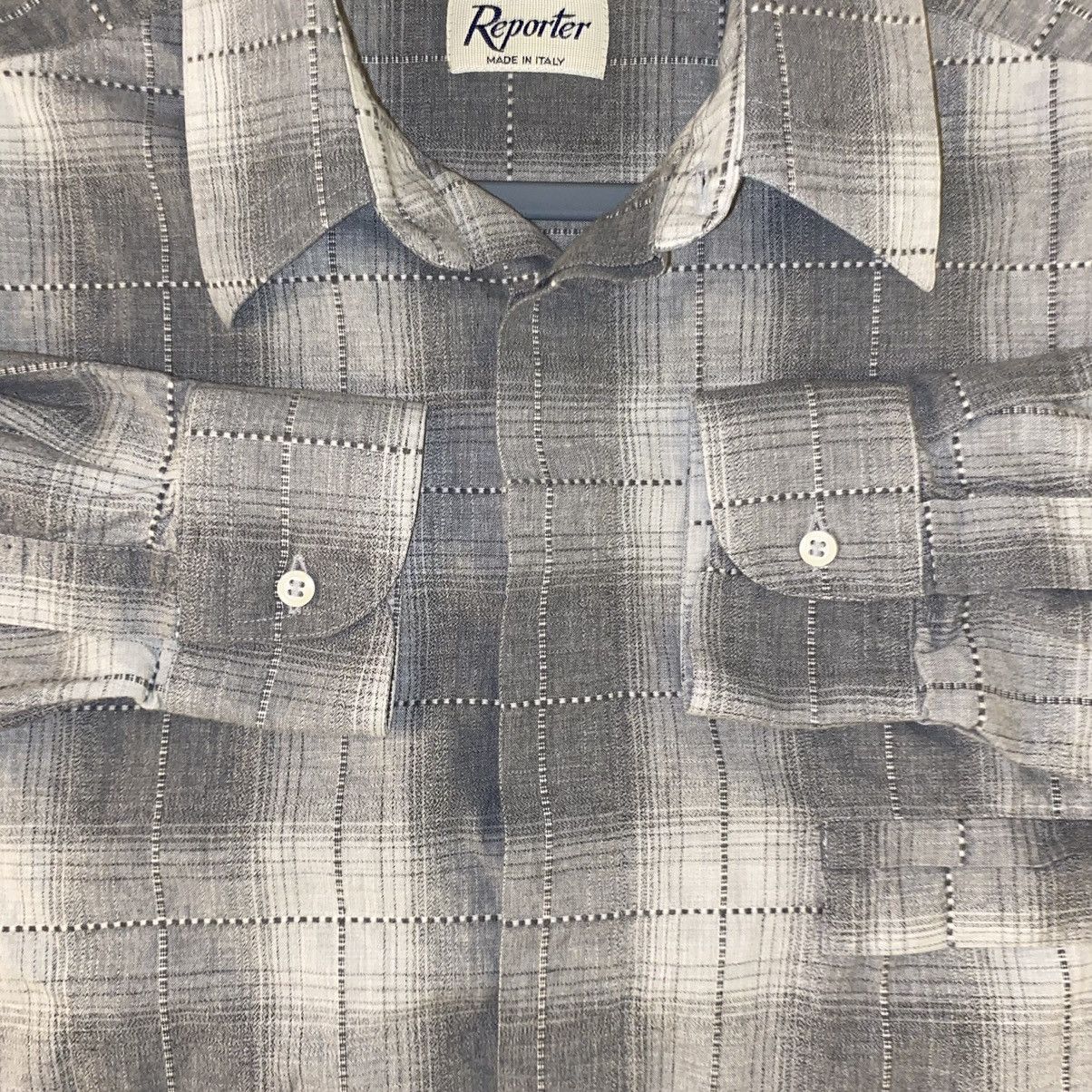 Other Reporter Button Up Grey Plaid Shirt Size US L / EU 52-54 / 3 - 5 Thumbnail