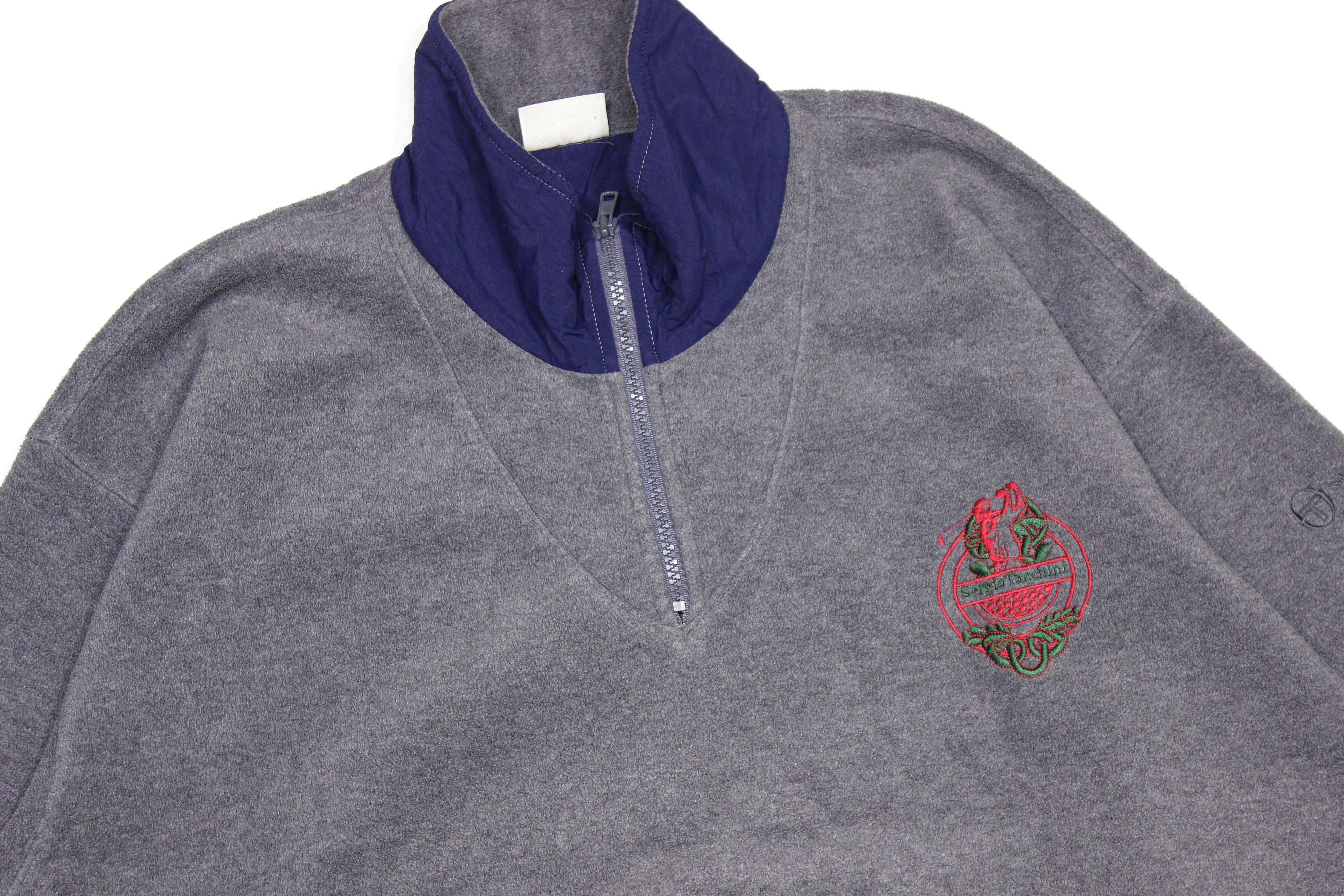 Sergio Tacchini 90S Embroidered Logo Fleece Jacket Vintage Size US XXL / EU 58 / 5 - 3 Thumbnail