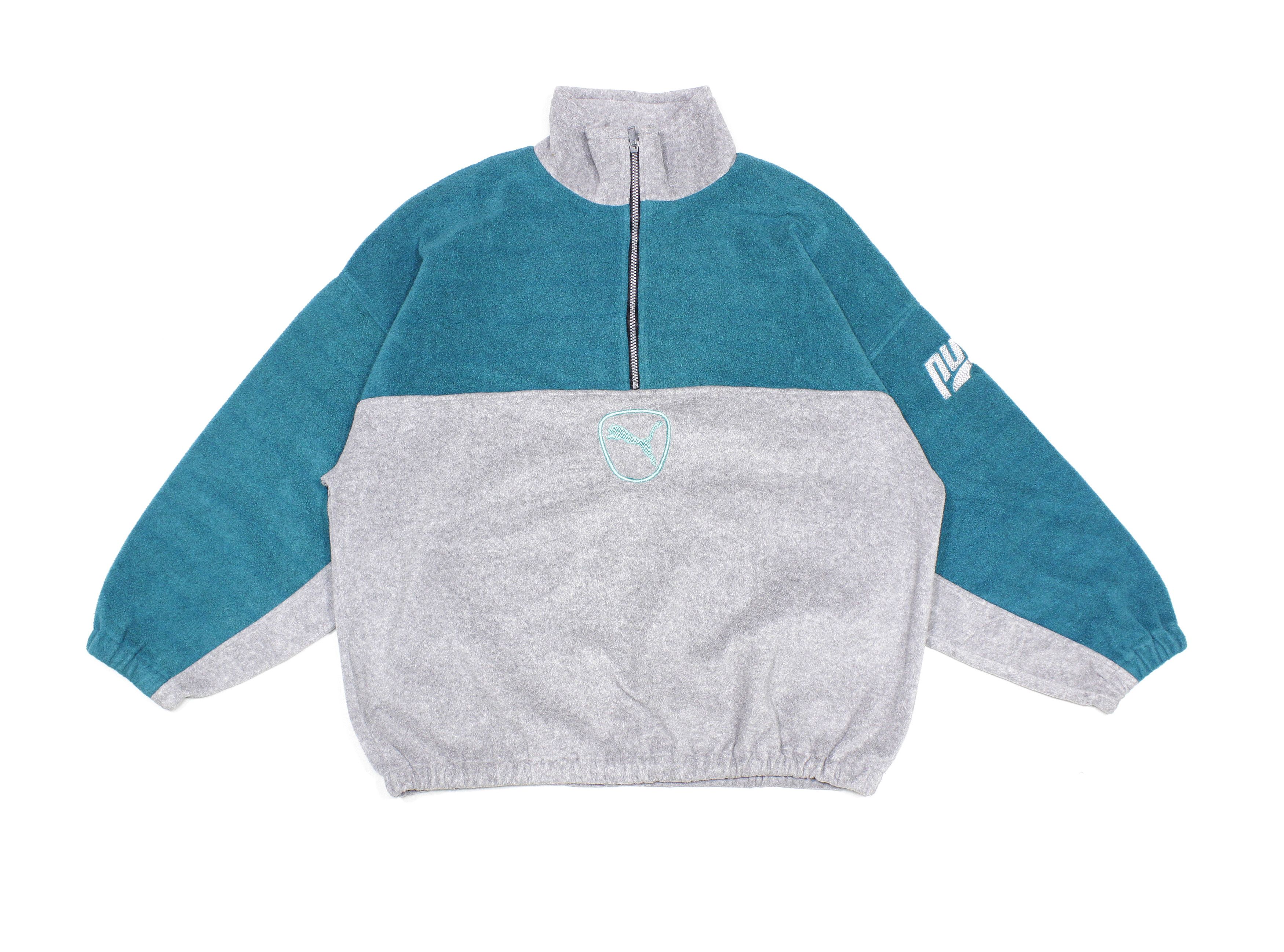 Puma 80S Embroidered Logo Baggy Fleece Vintage Made in Italy Size US M / EU 48-50 / 2 - 1 Thumbnail