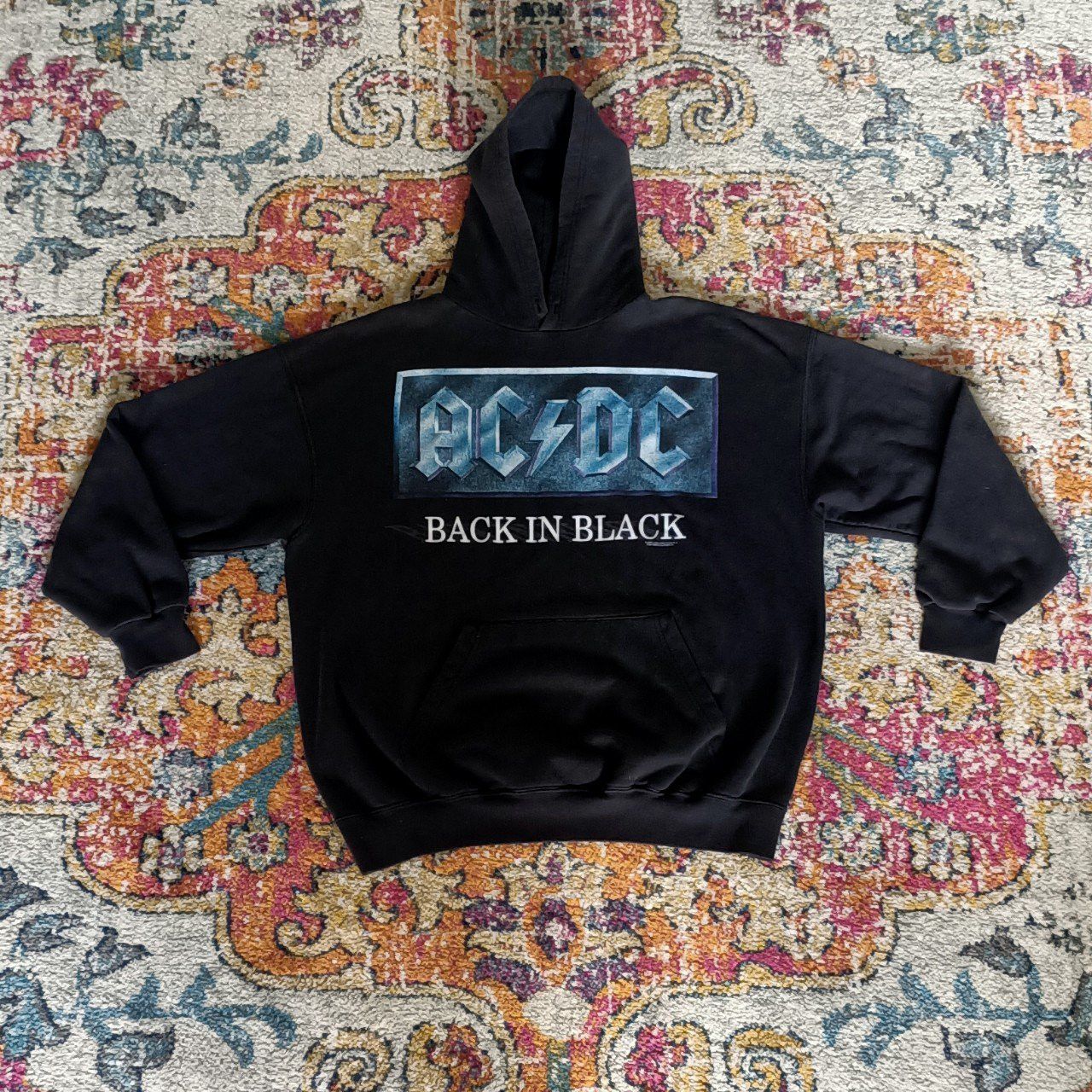 1996 AC/DC Back in Black Hoodie Sz L (3866) store