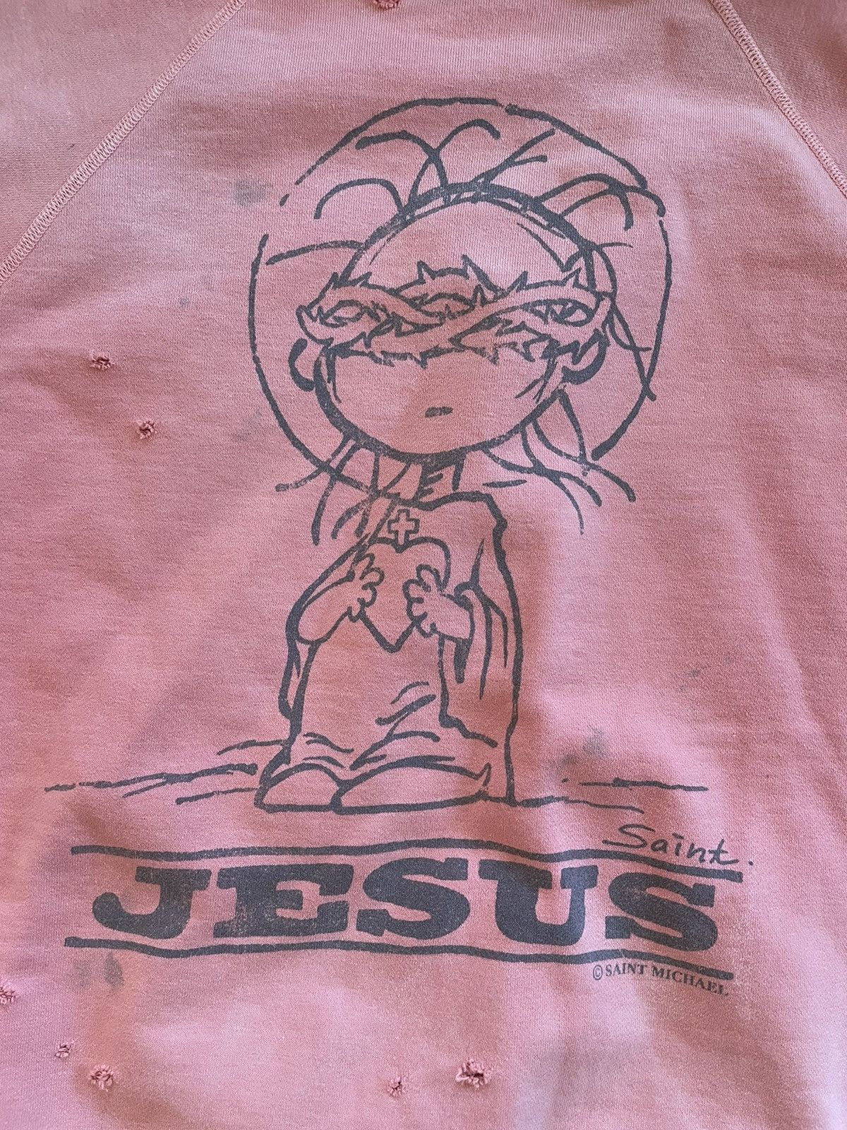 READYMADE Saint Michael Peanuts Jesus sweatshirt | Grailed