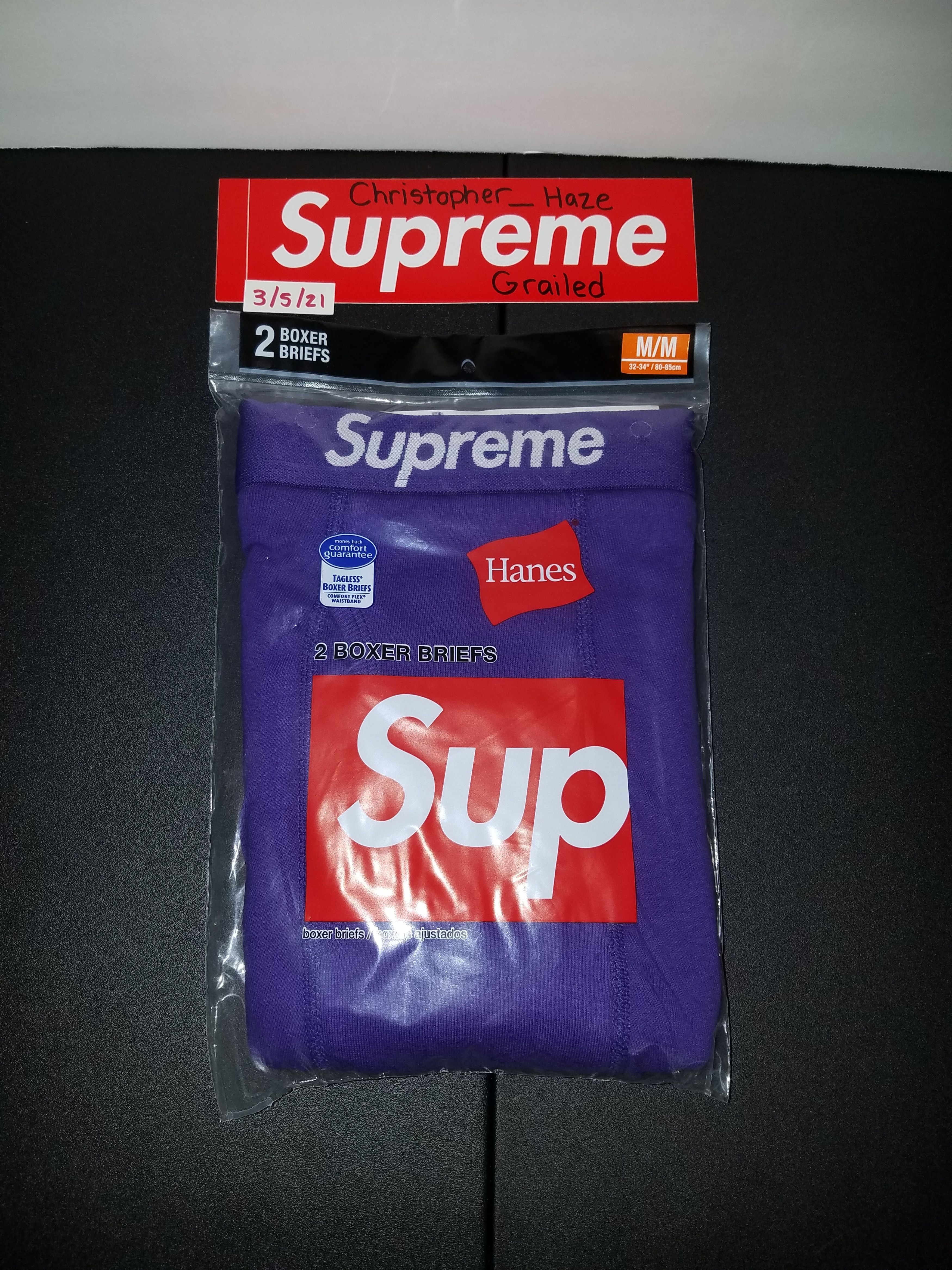 Supreme Hanes Boxer Supreme Purple Underwear Supreme X Hanes Boxer