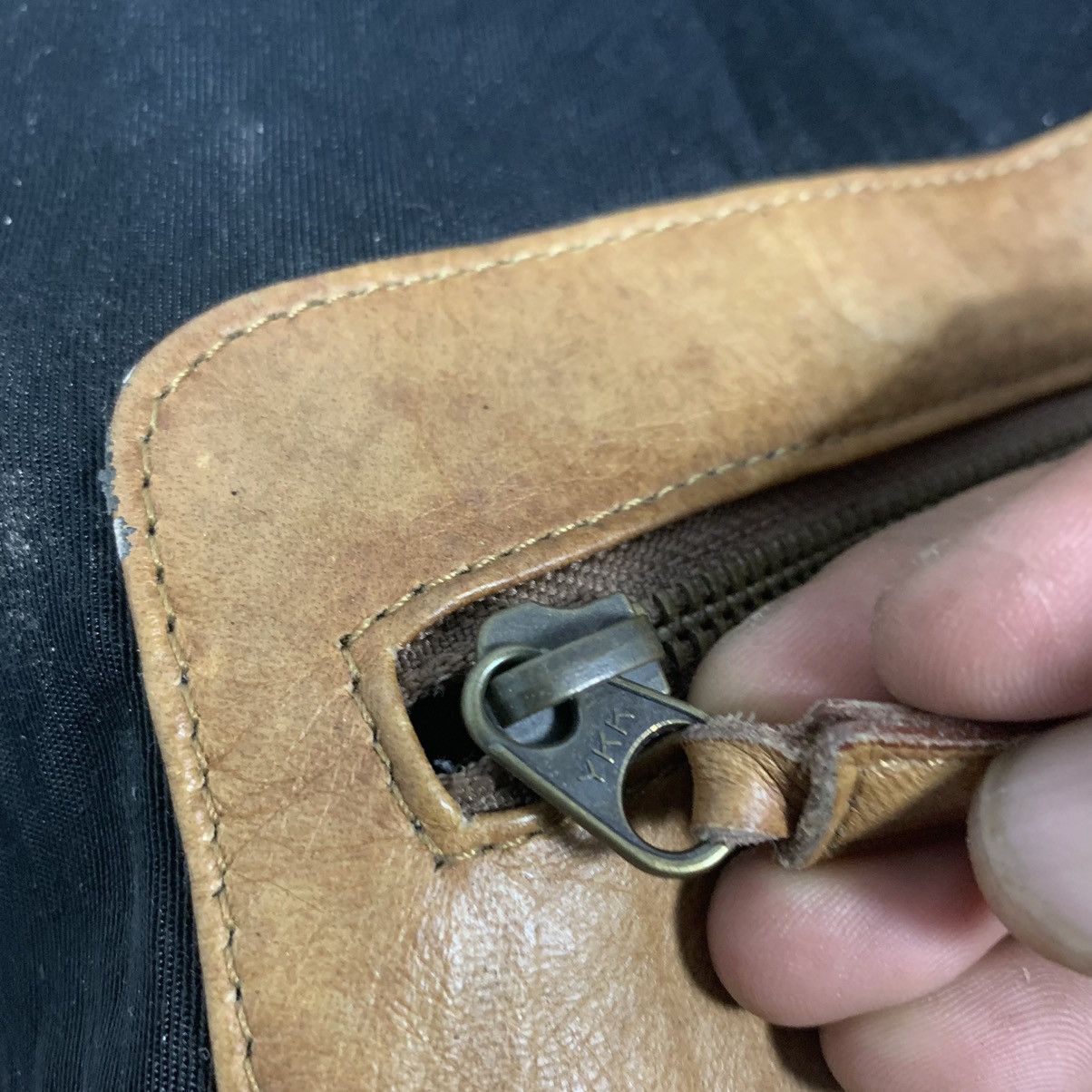Vintage Vintage handbag leather/cotton black Size ONE SIZE - 6 Thumbnail